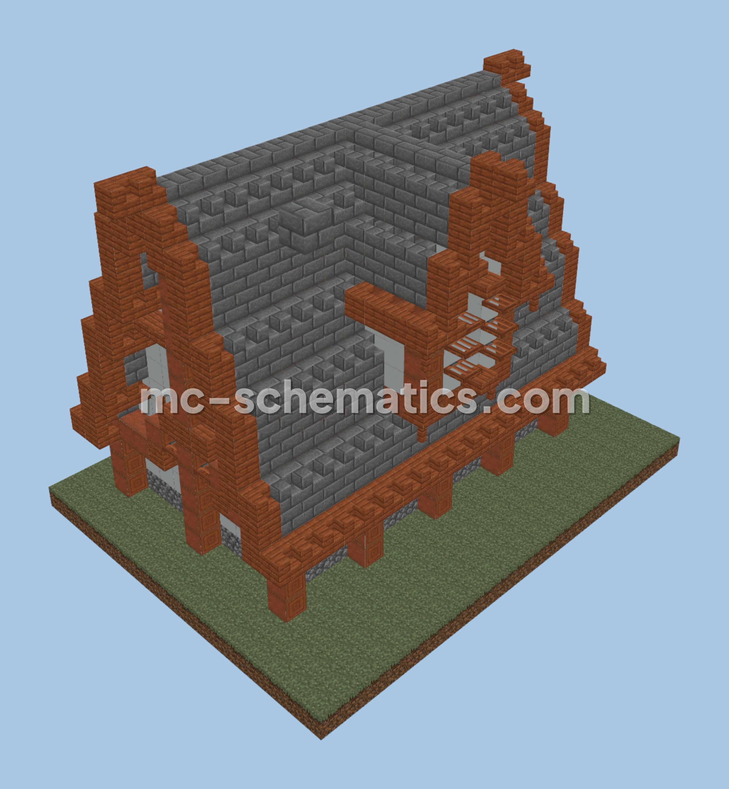 Villager Trading Hall Minecraft schematic preview