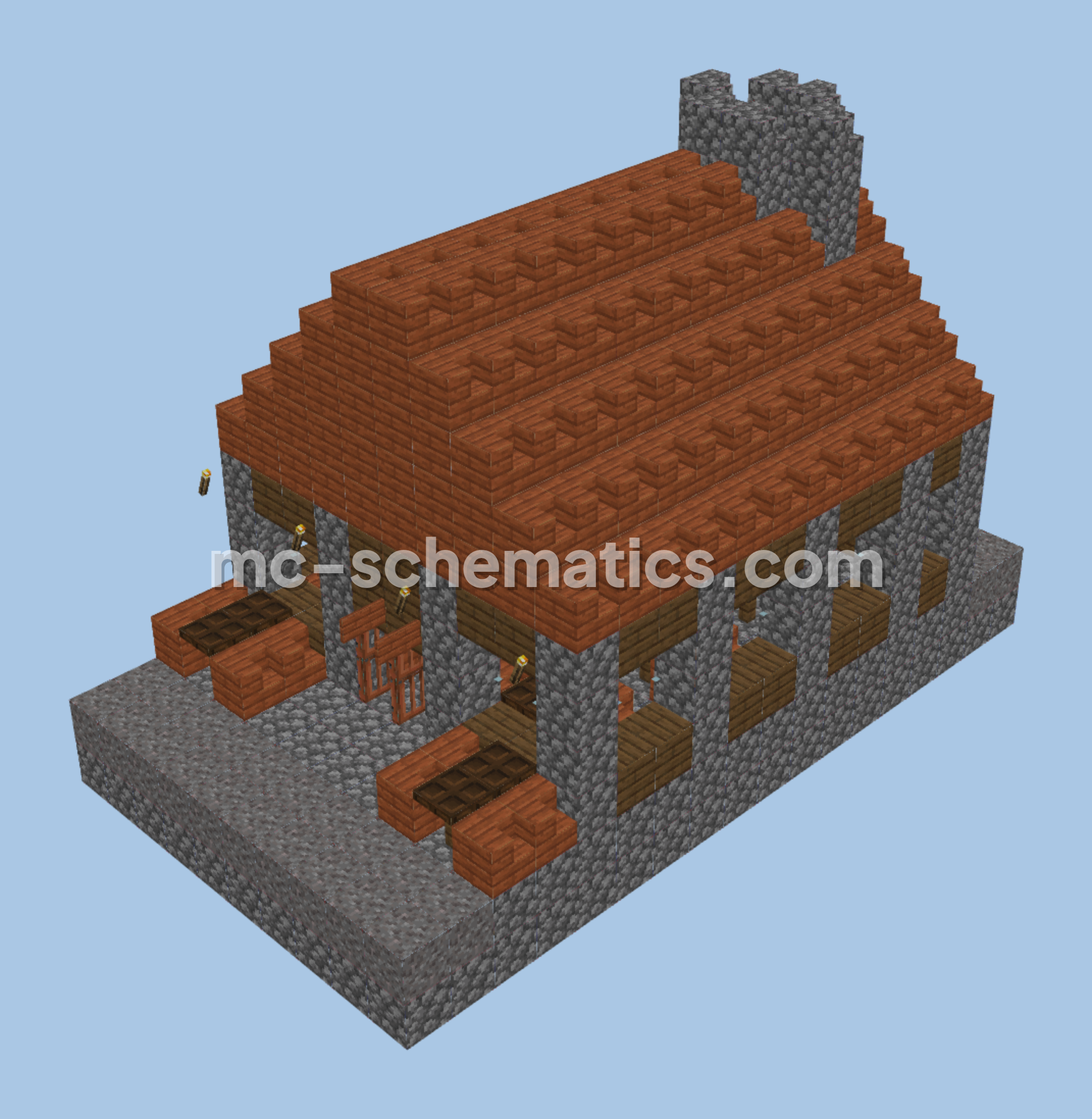 Traditional British Pub Building Minecraft schematic preview