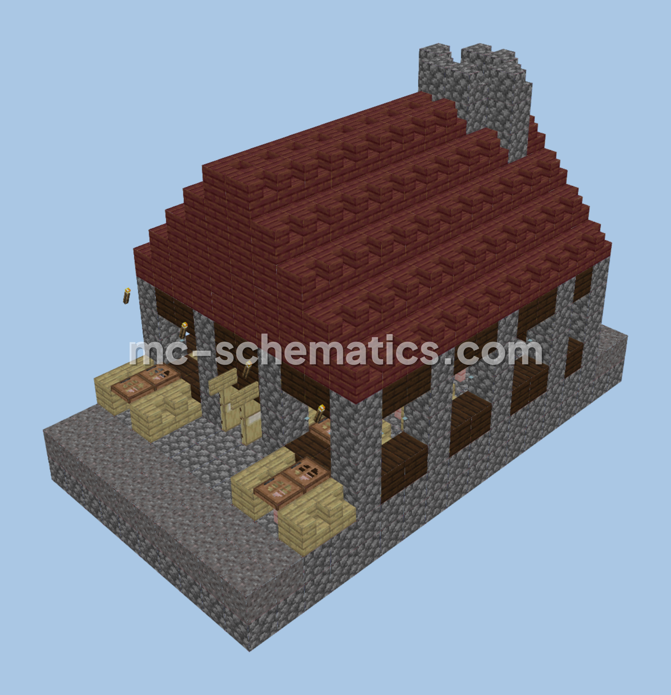 Traditional British Pub Minecraft schematic preview