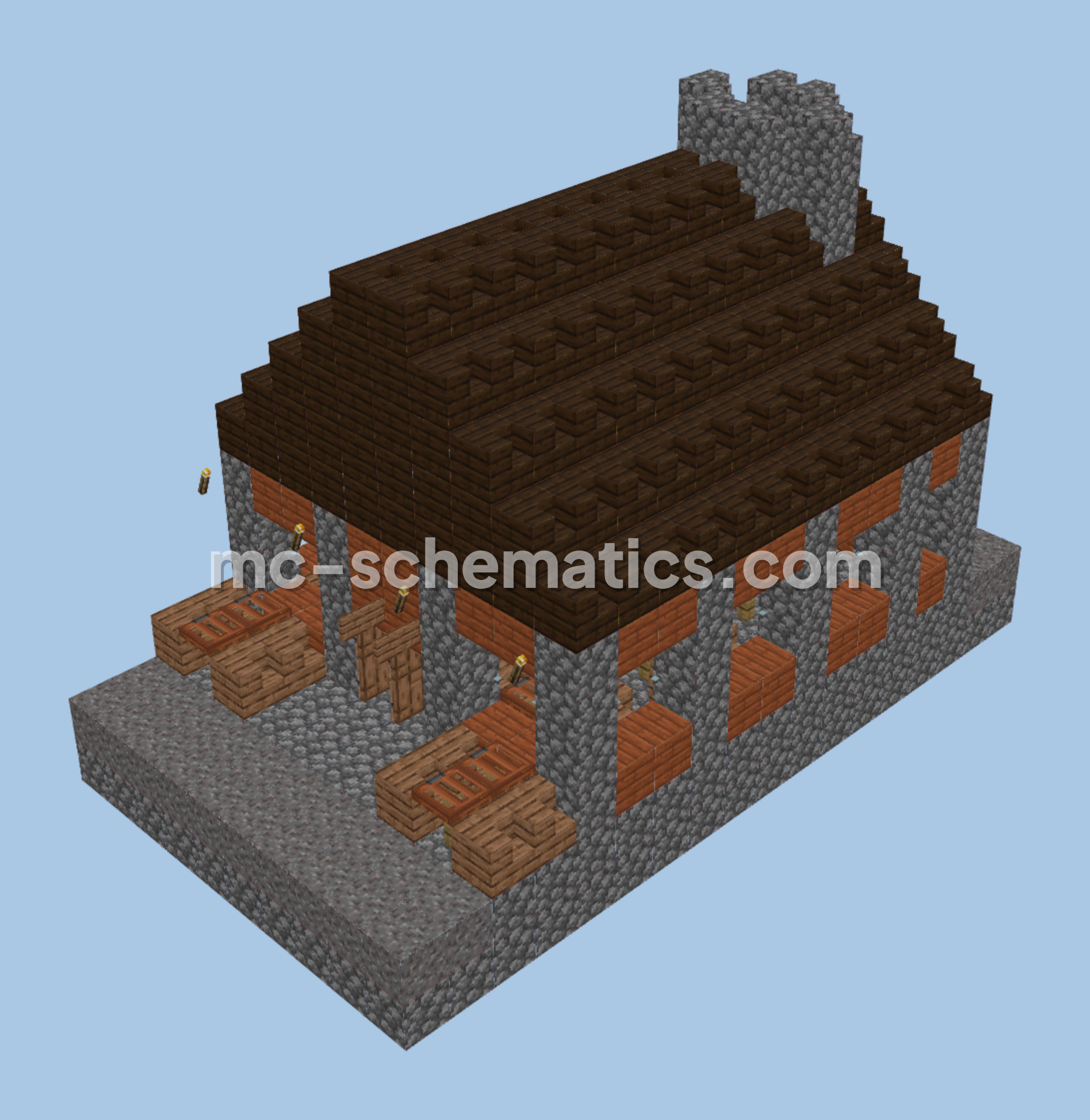 Traditional British Public House Minecraft schematic preview