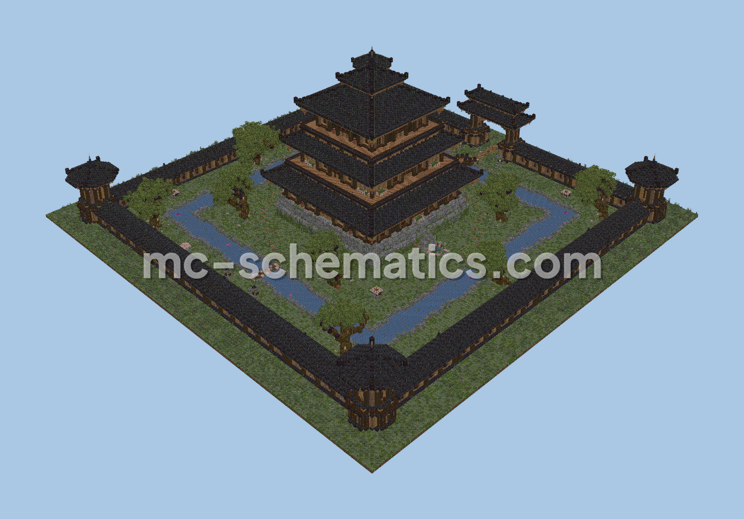 Traditional Japanese House with Manual Storage System Minecraft schematic
