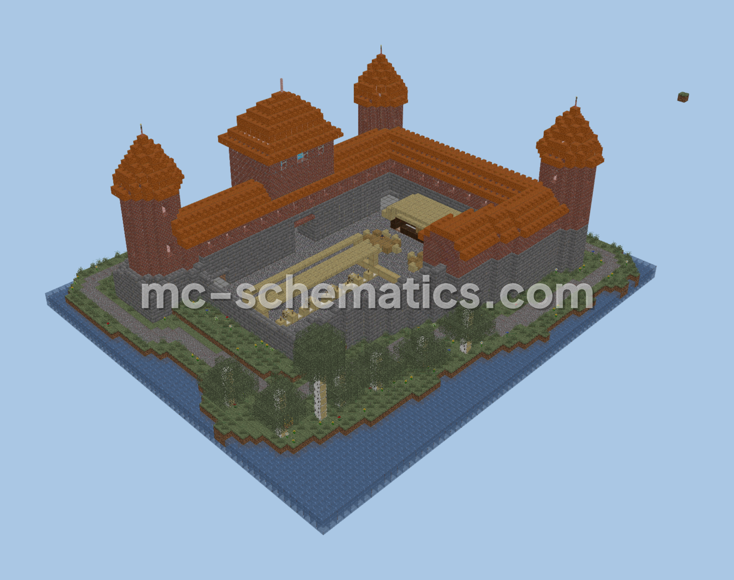 Trakai Castle Floating Island Minecraft schematic preview
