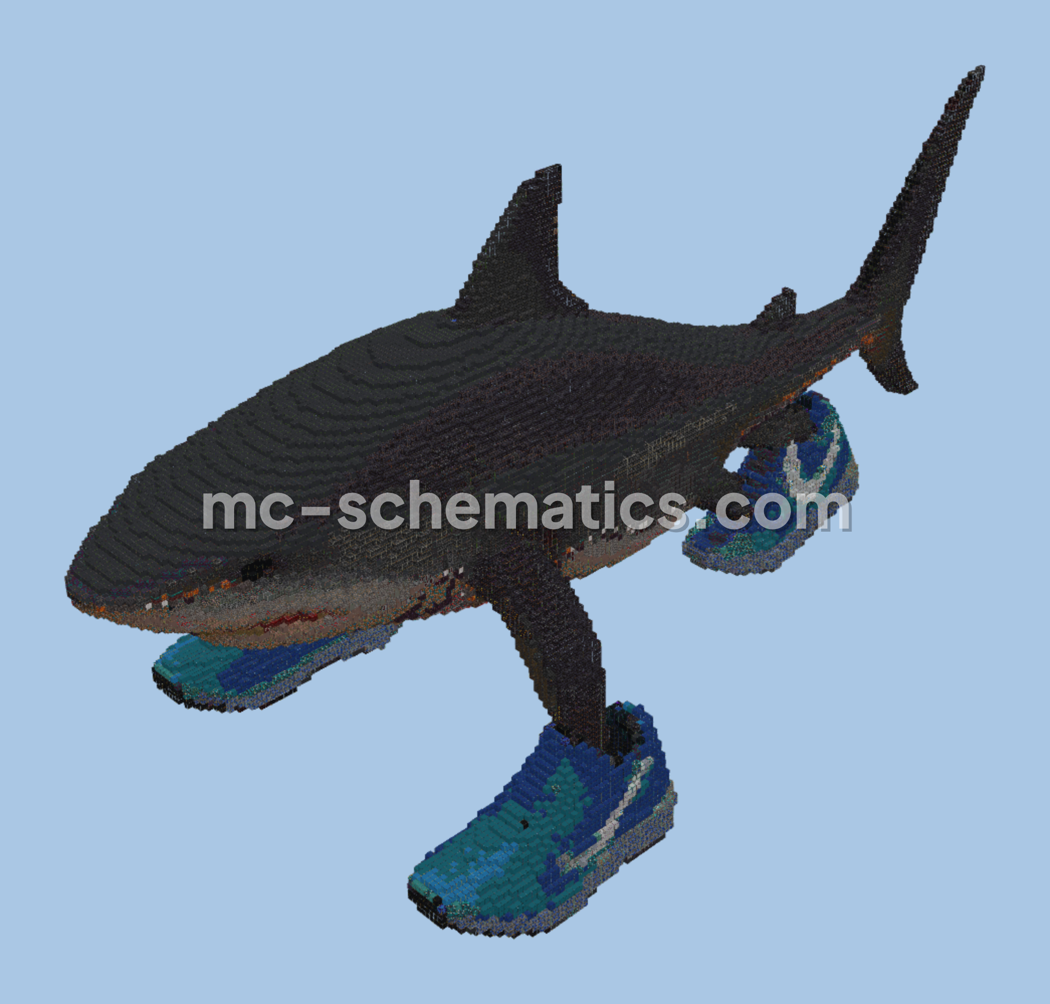 Tralalero Tralala Brainrot Minecraft schematic preview