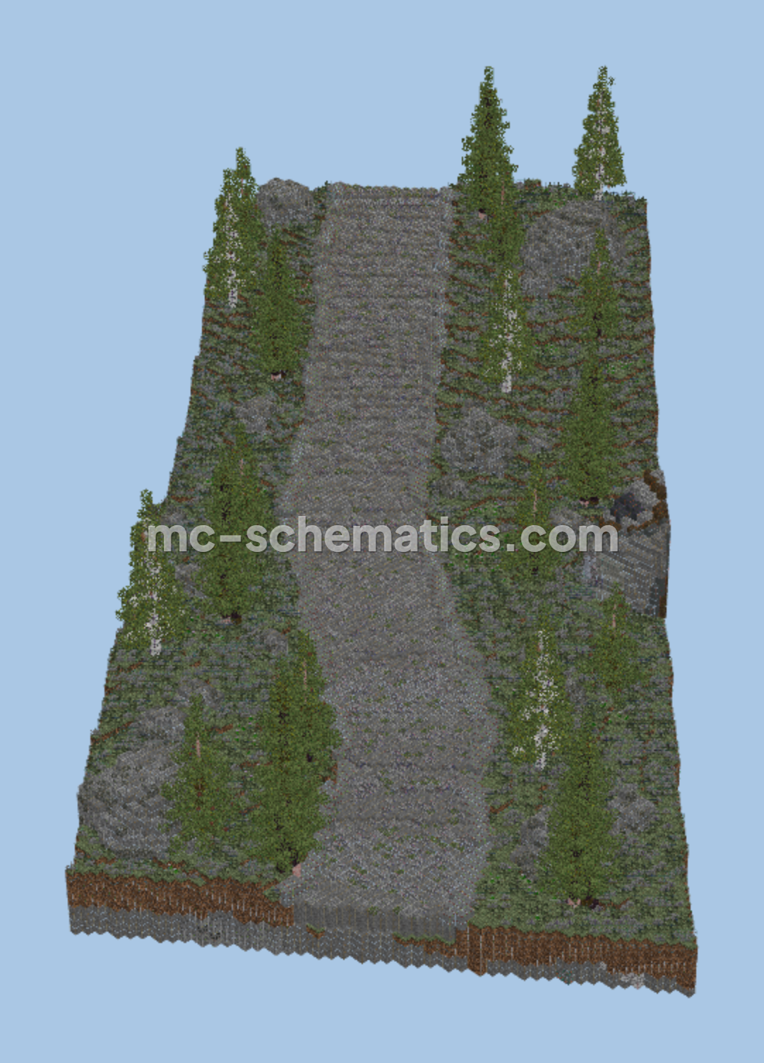 Tree-Lined Street Diorama Minecraft schematic preview