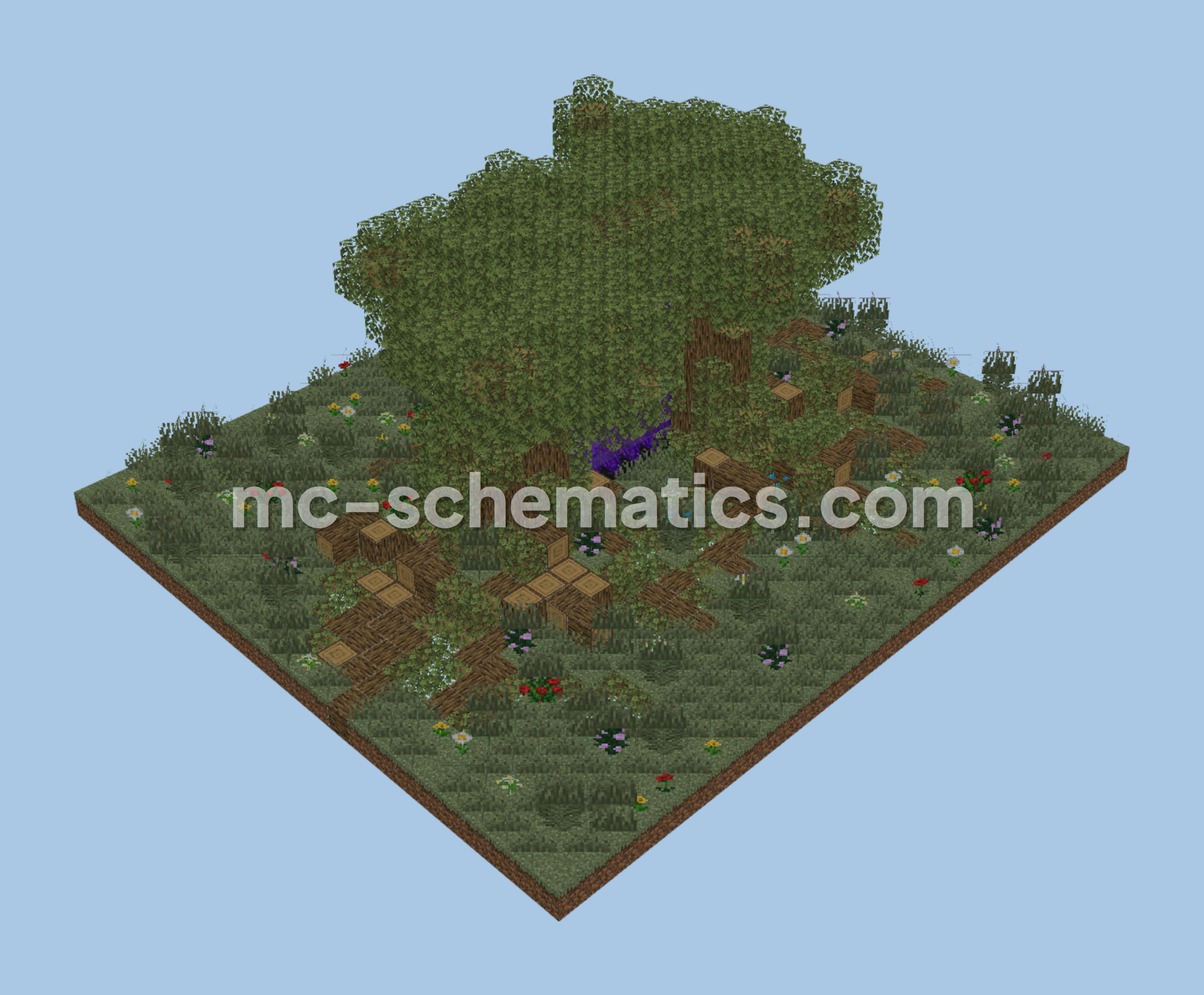 Tree Portal Structure Minecraft schematic preview