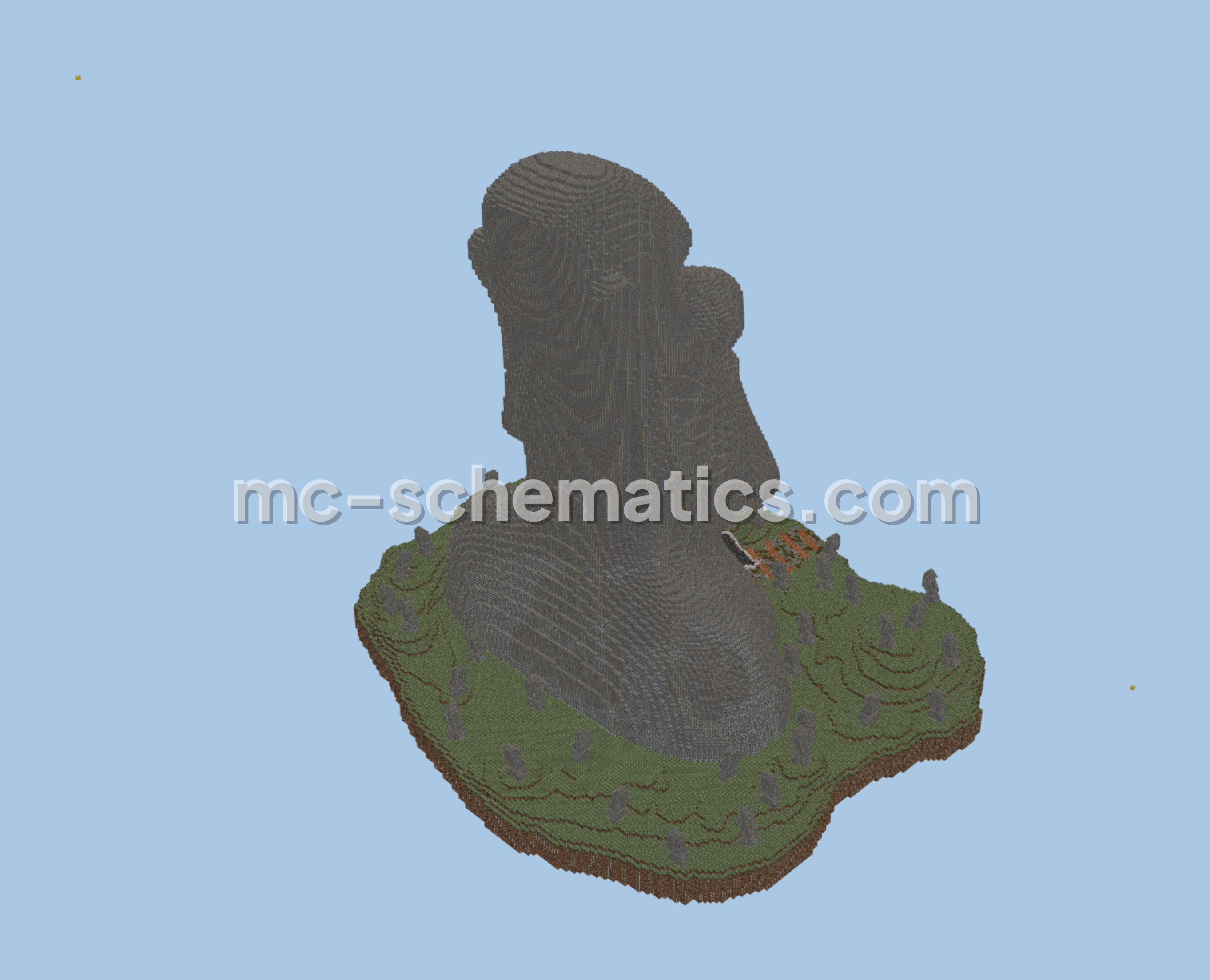 Triple Stone Farm: Cobblestone, Stone, Smooth Stone Minecraft schematic preview