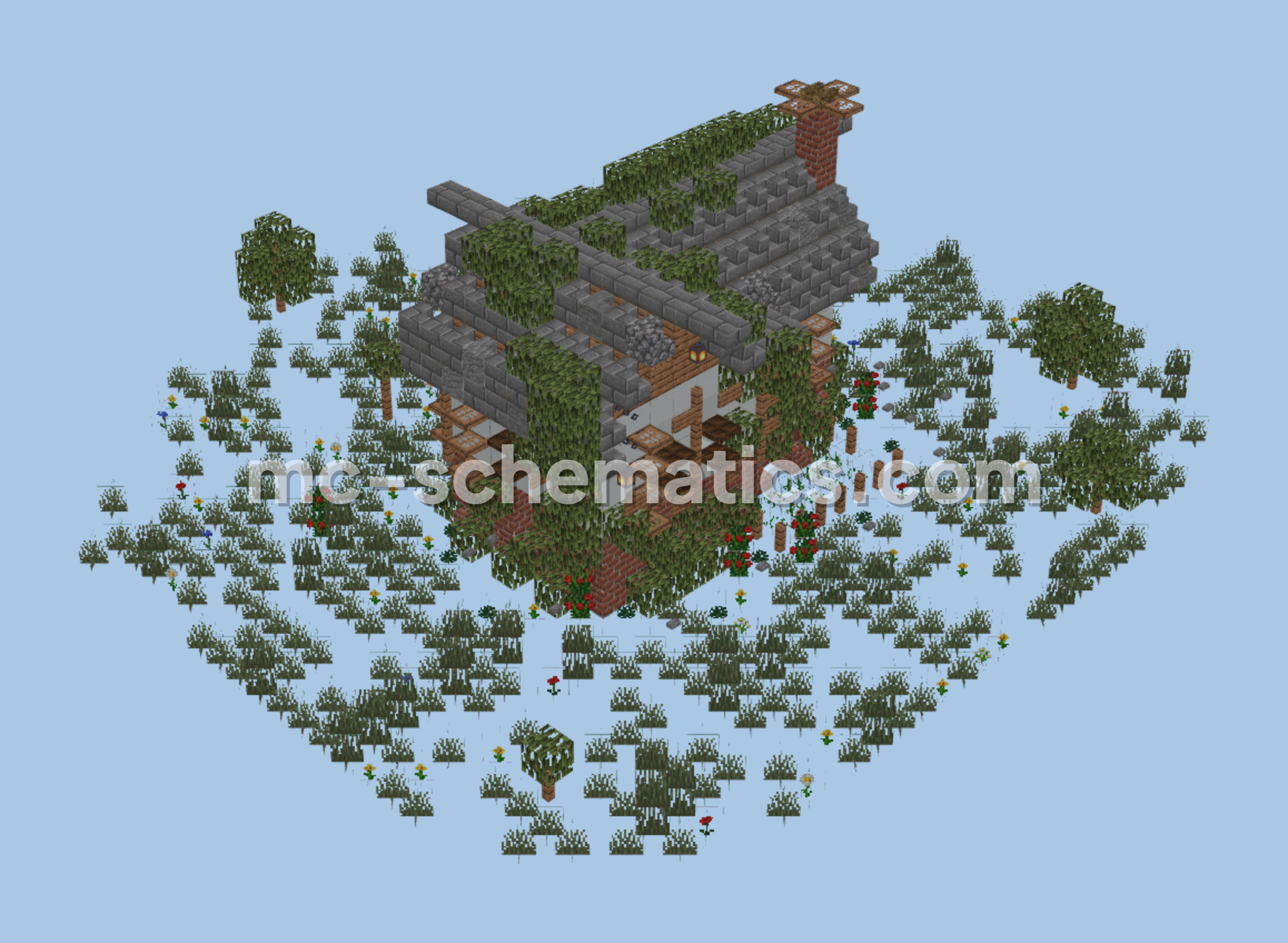 Small Tudor House Schematic Minecraft schematic preview