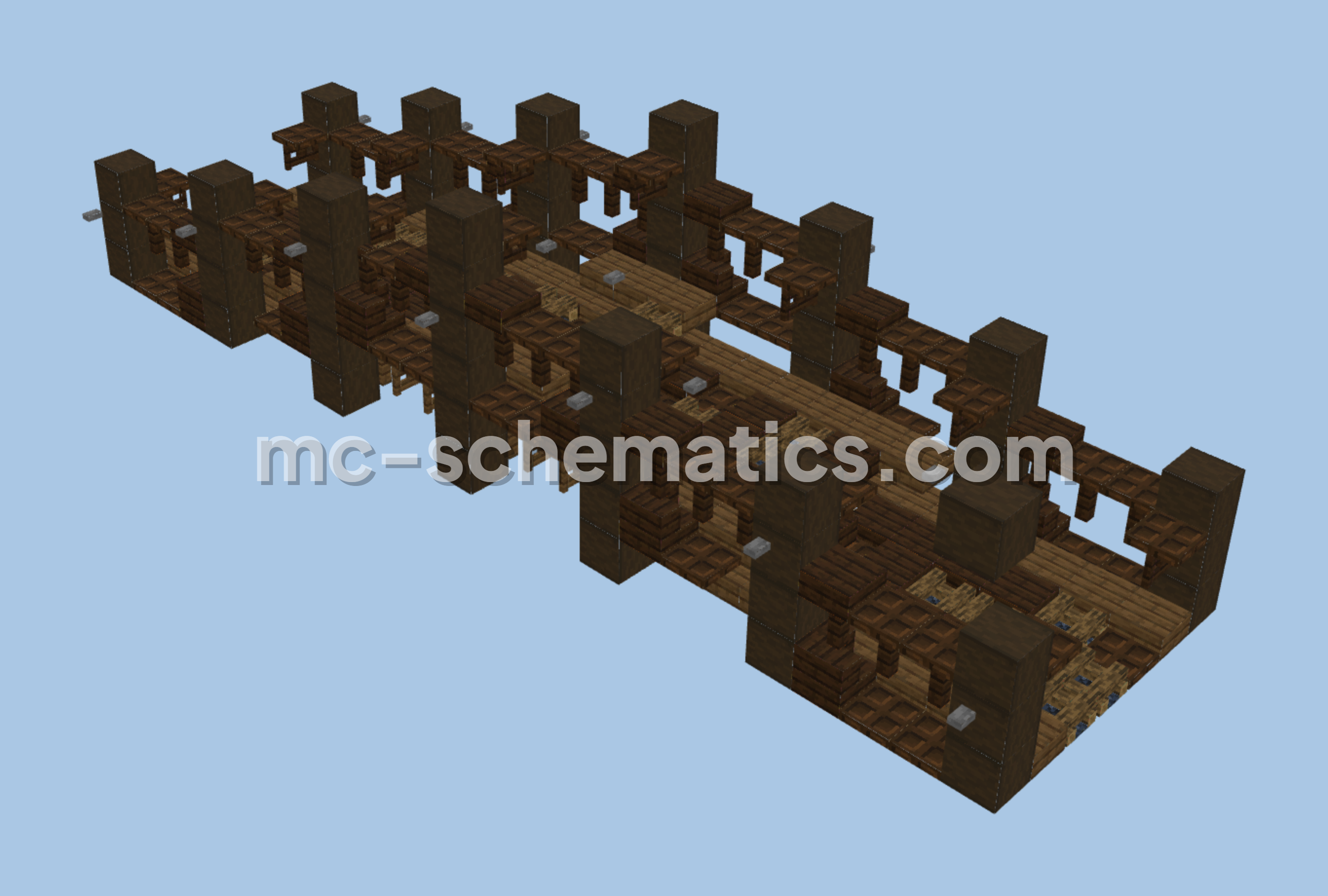 Turtle Bridge Design Minecraft schematic preview