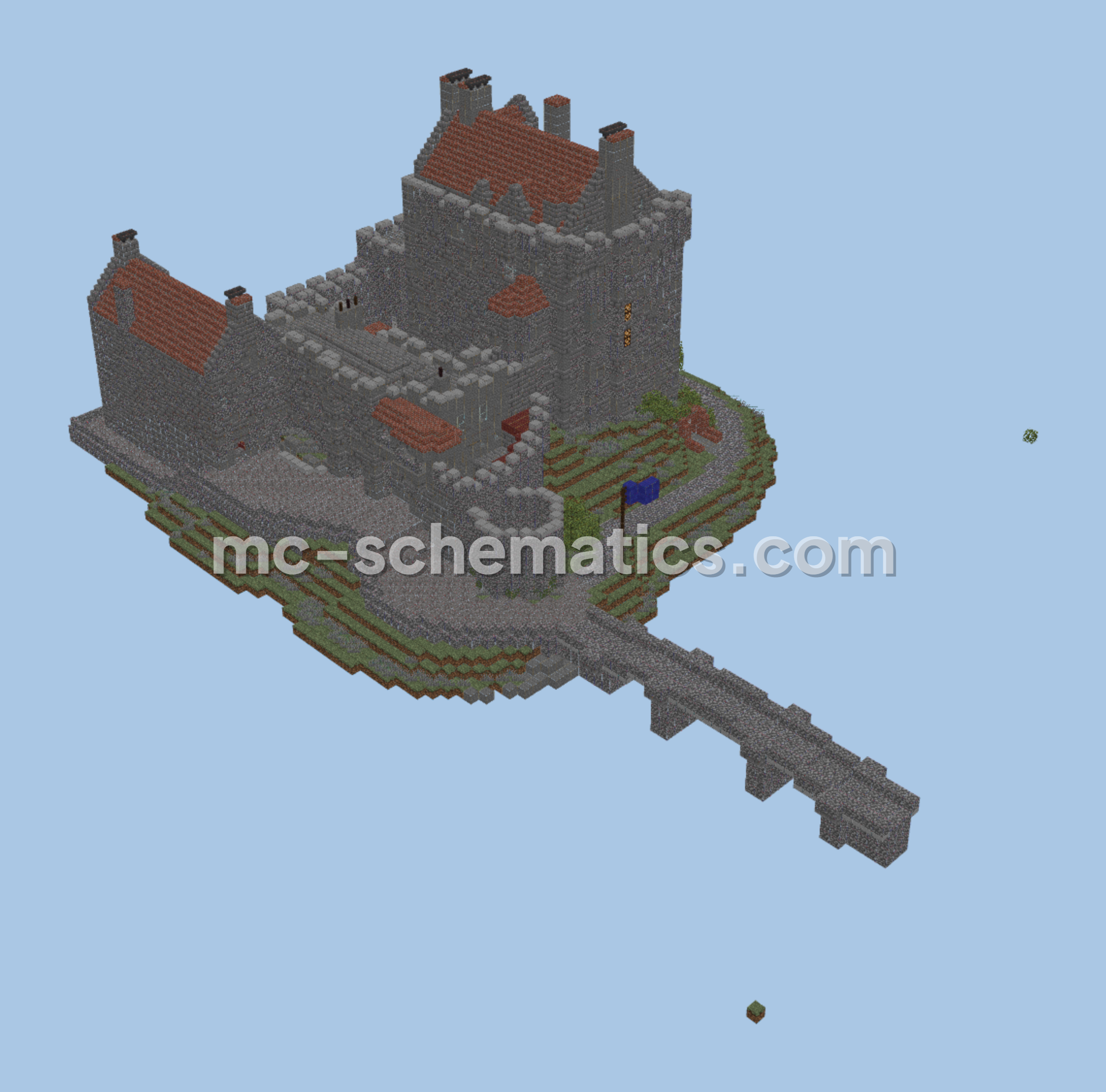 Tutorial World Castle Minecraft schematic preview