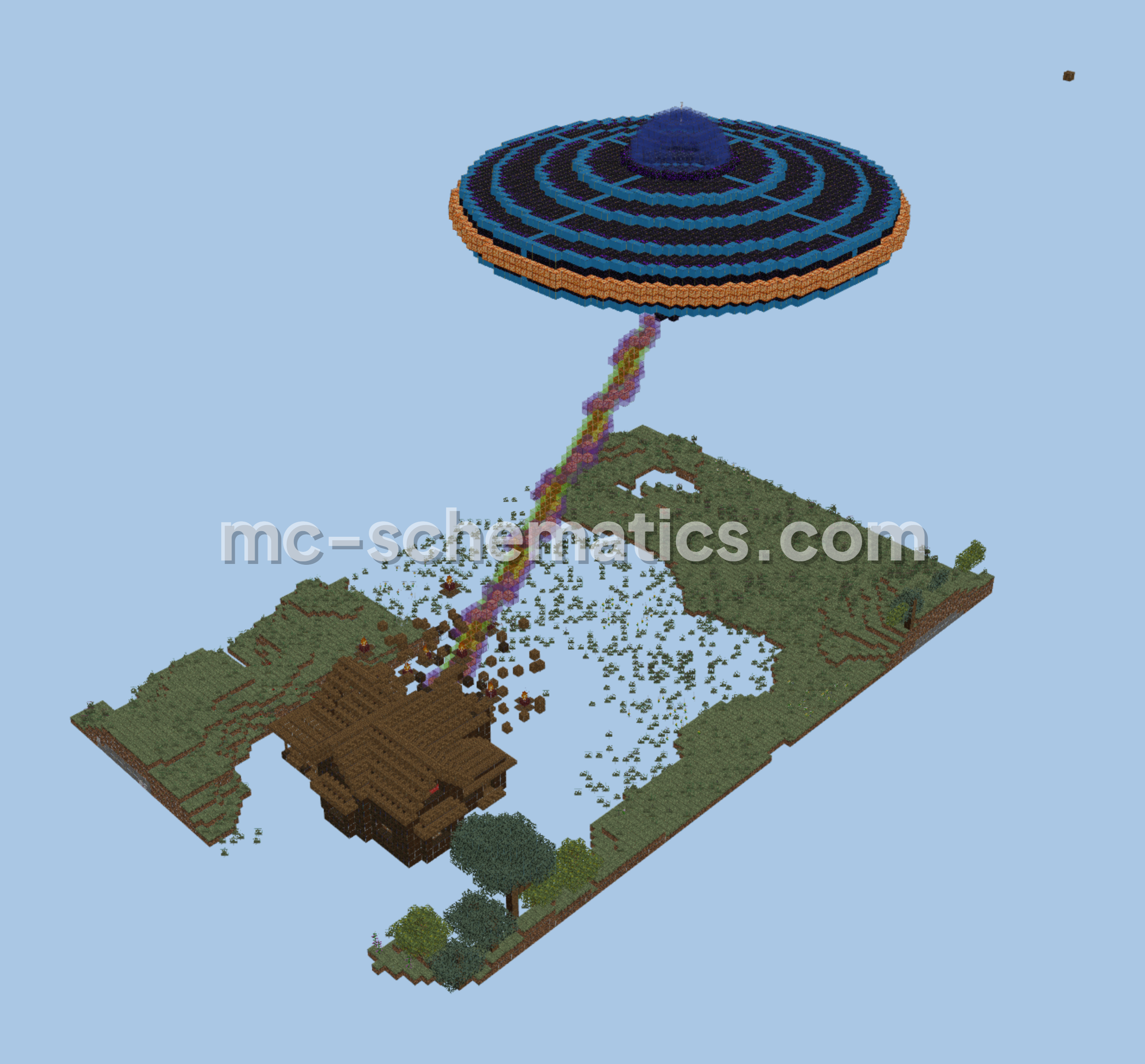 UFO Attack Schematic Minecraft schematic preview
