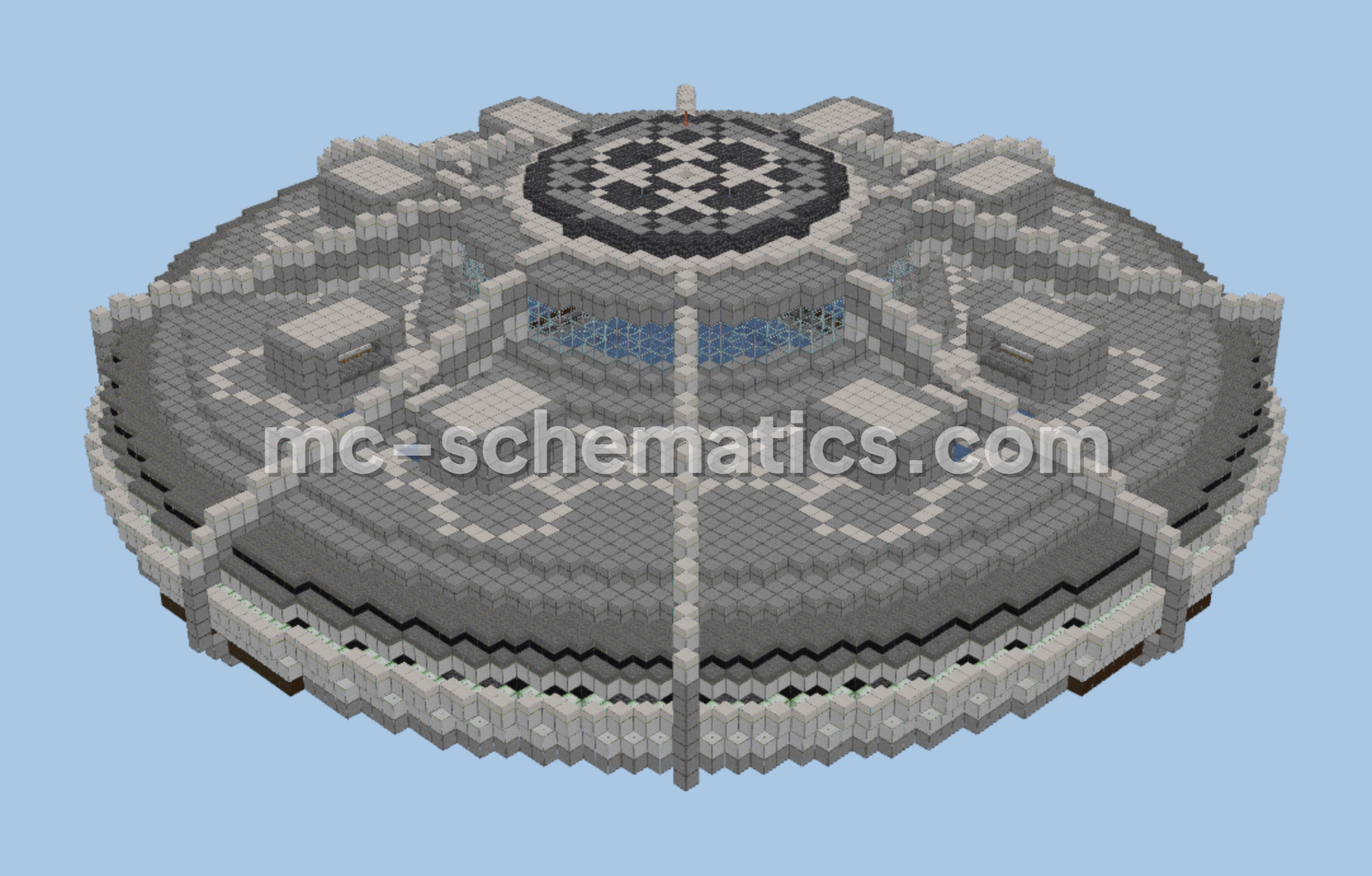 UFO Themed Iron Farm Minecraft schematic preview