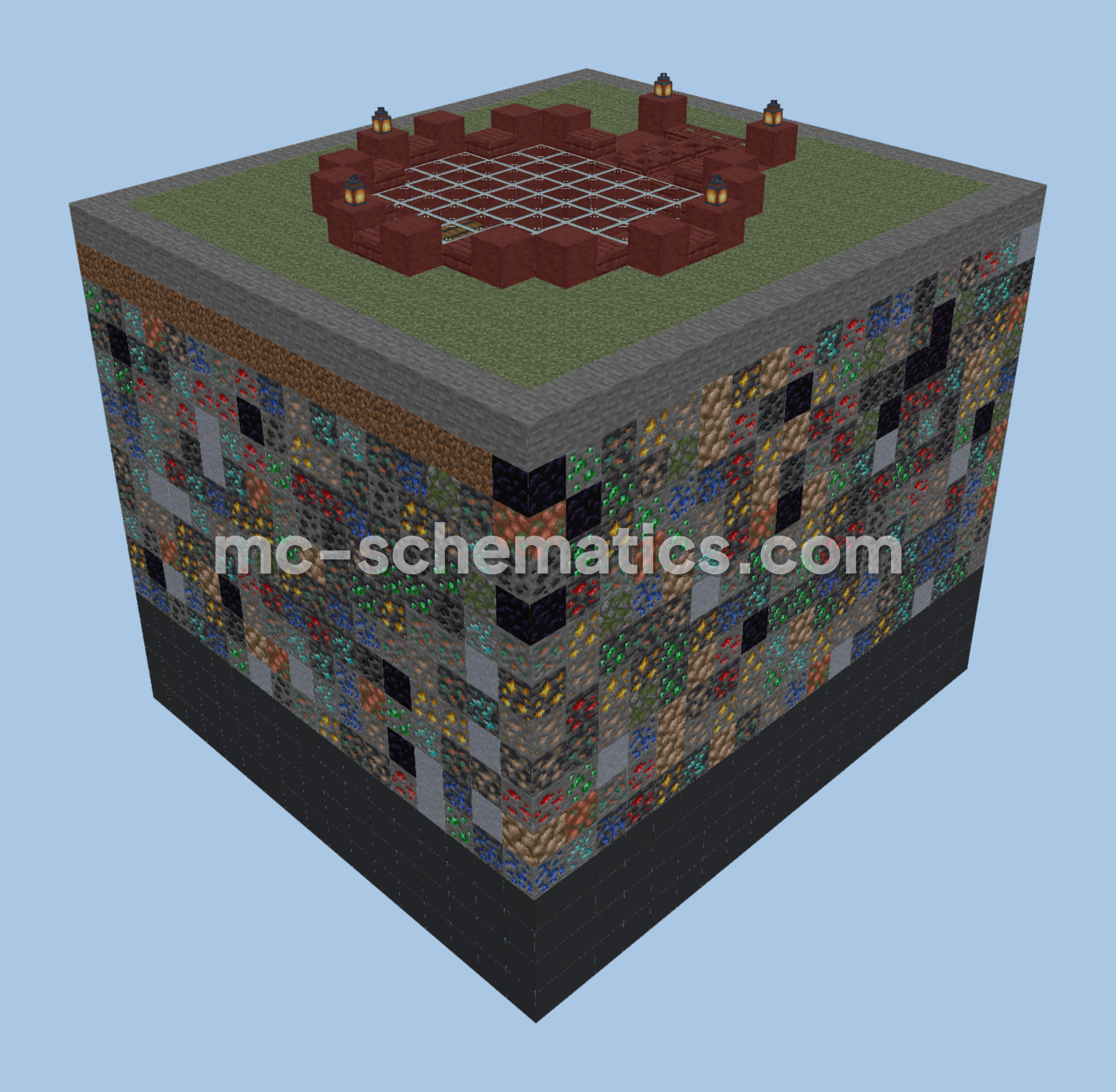 Underground Base House Minecraft schematic preview
