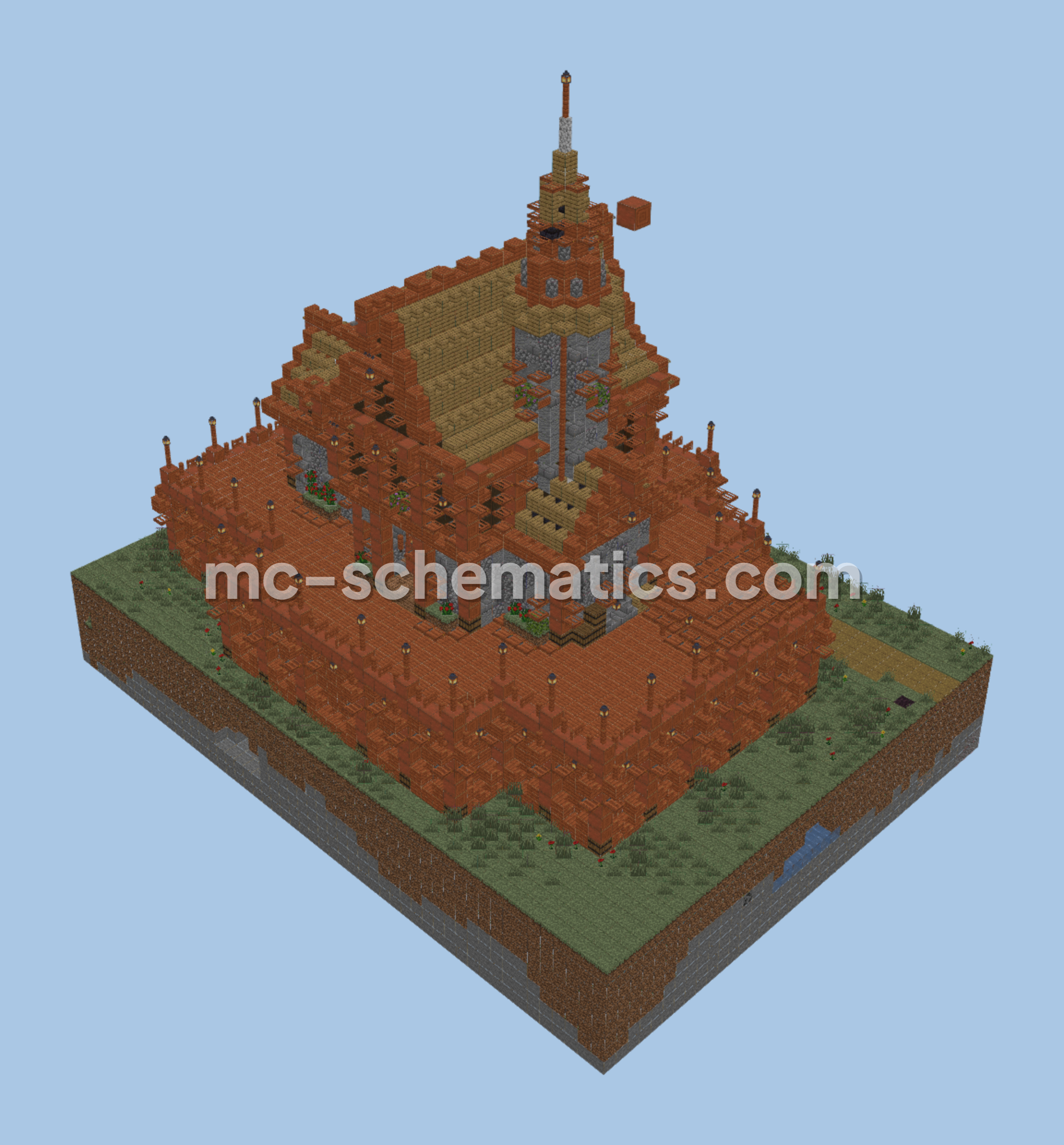 Underground Survival Home With Pool Minecraft schematic preview
