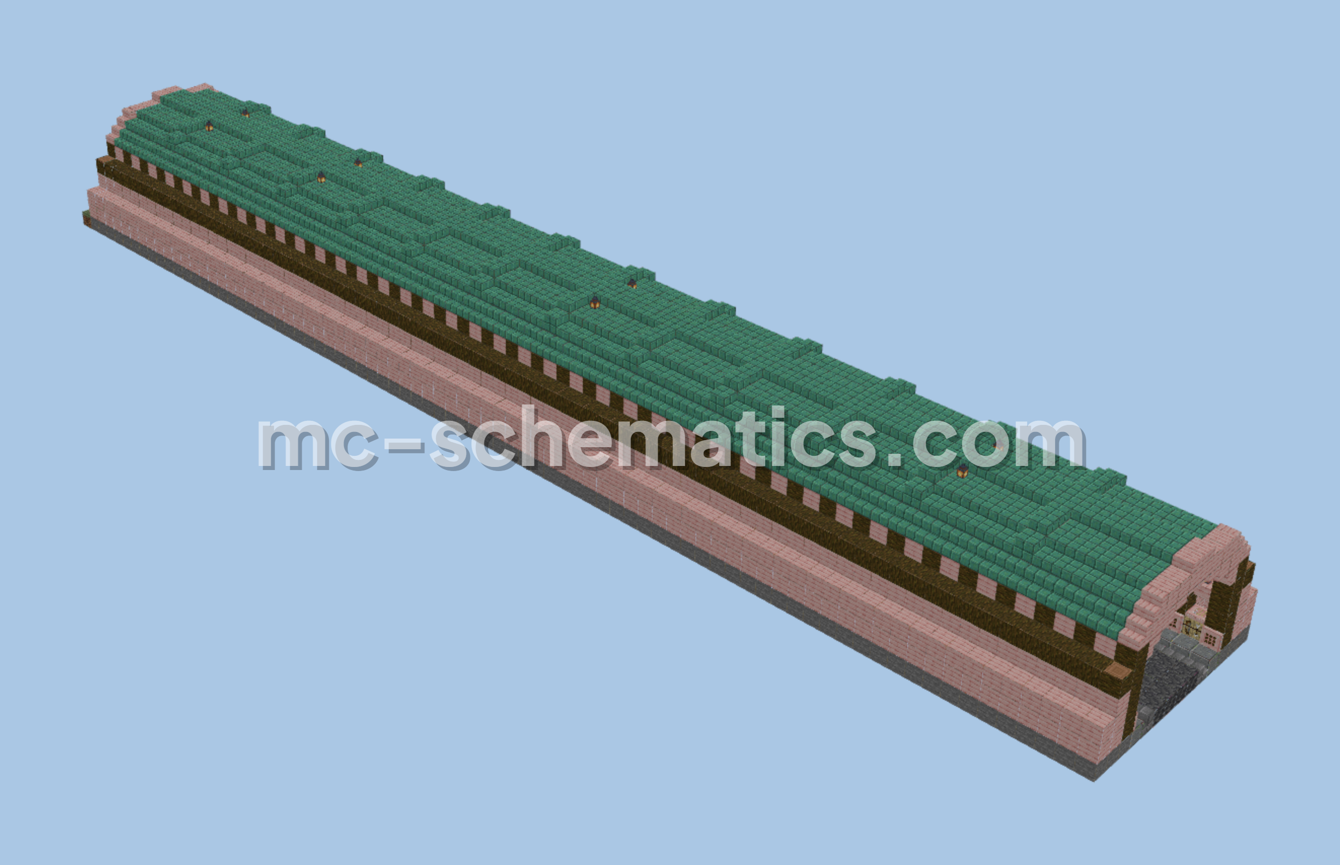 Underground Trading Hall Interior Design Minecraft schematic preview