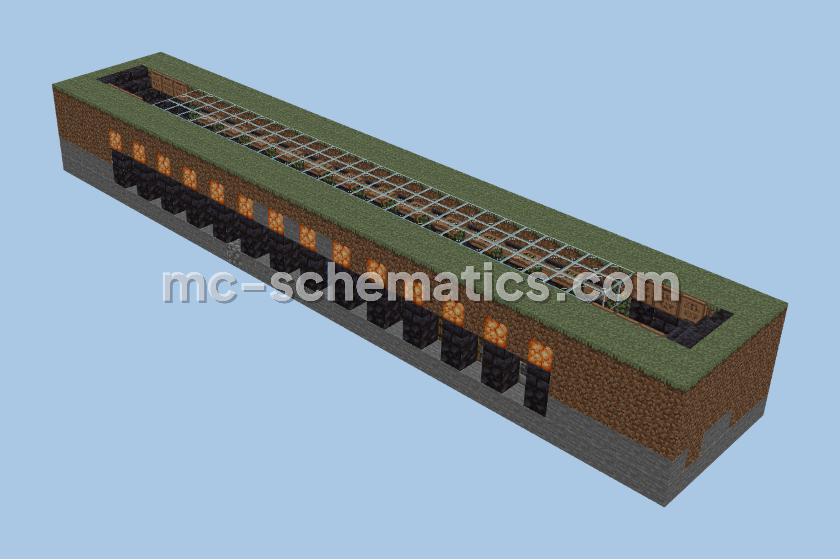 Underground Trading Hall Minecraft schematic preview
