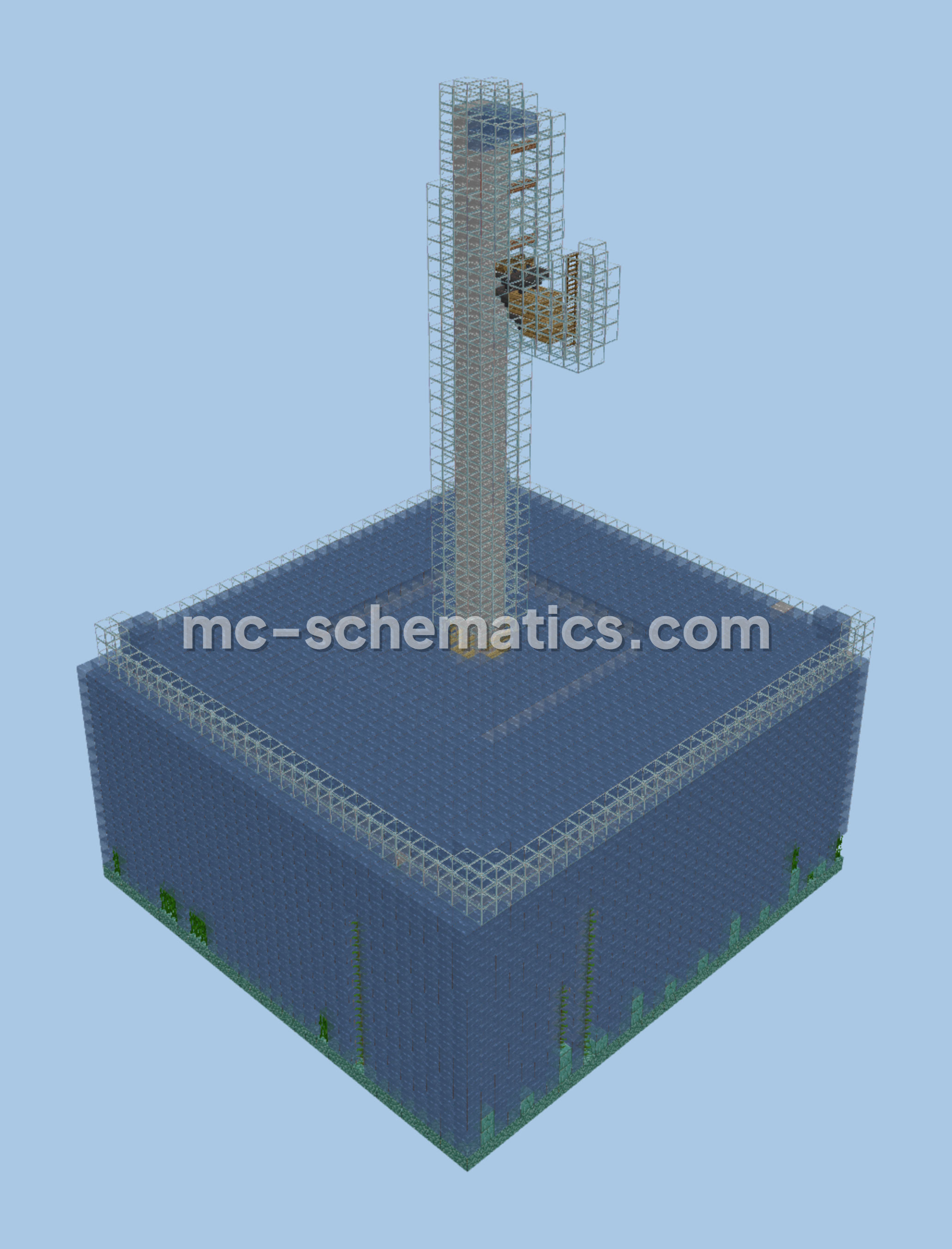 Underwater Prismarine Farm Minecraft schematic preview