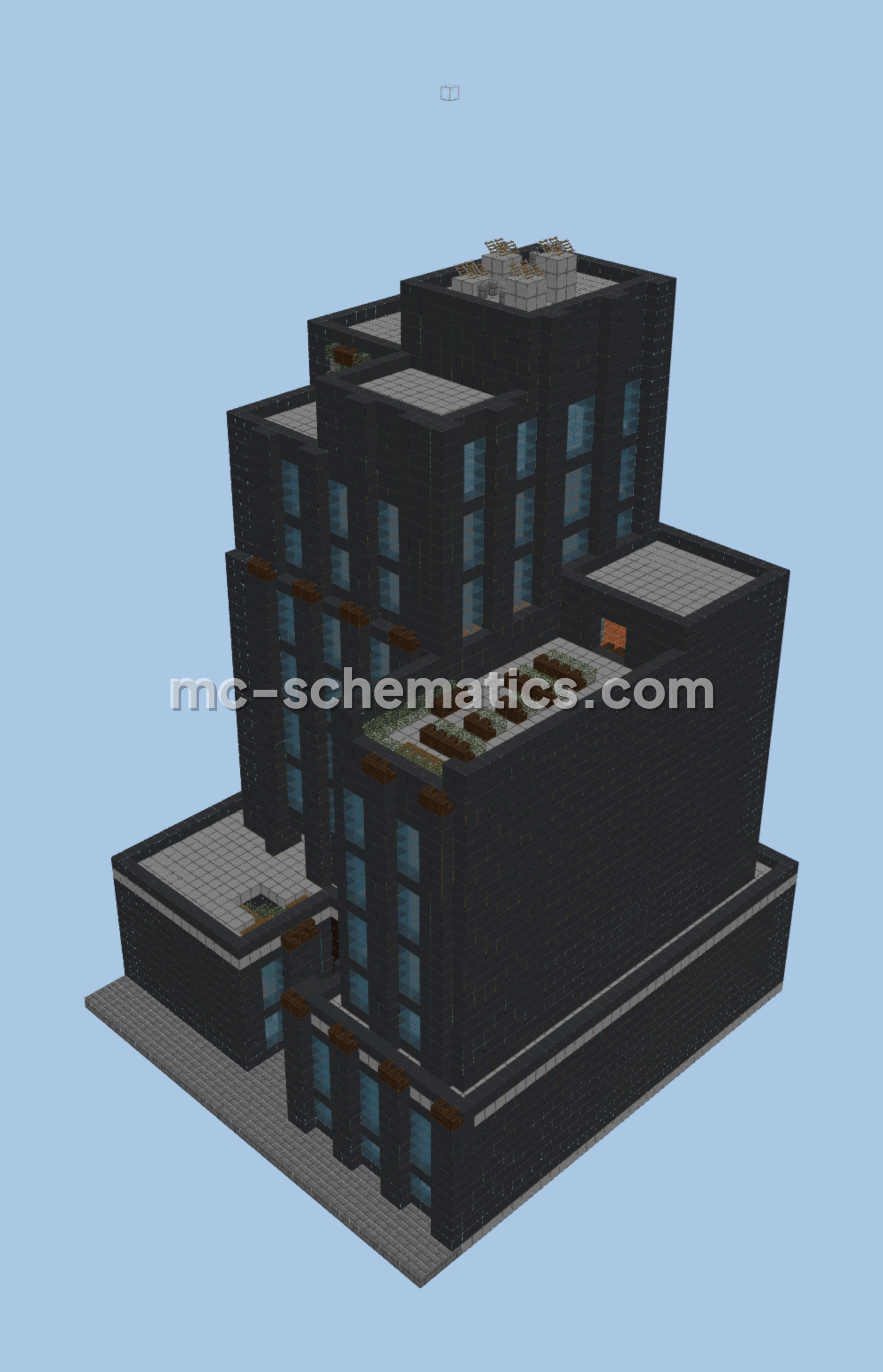 Unfurnished Office Building Structure Minecraft schematic preview