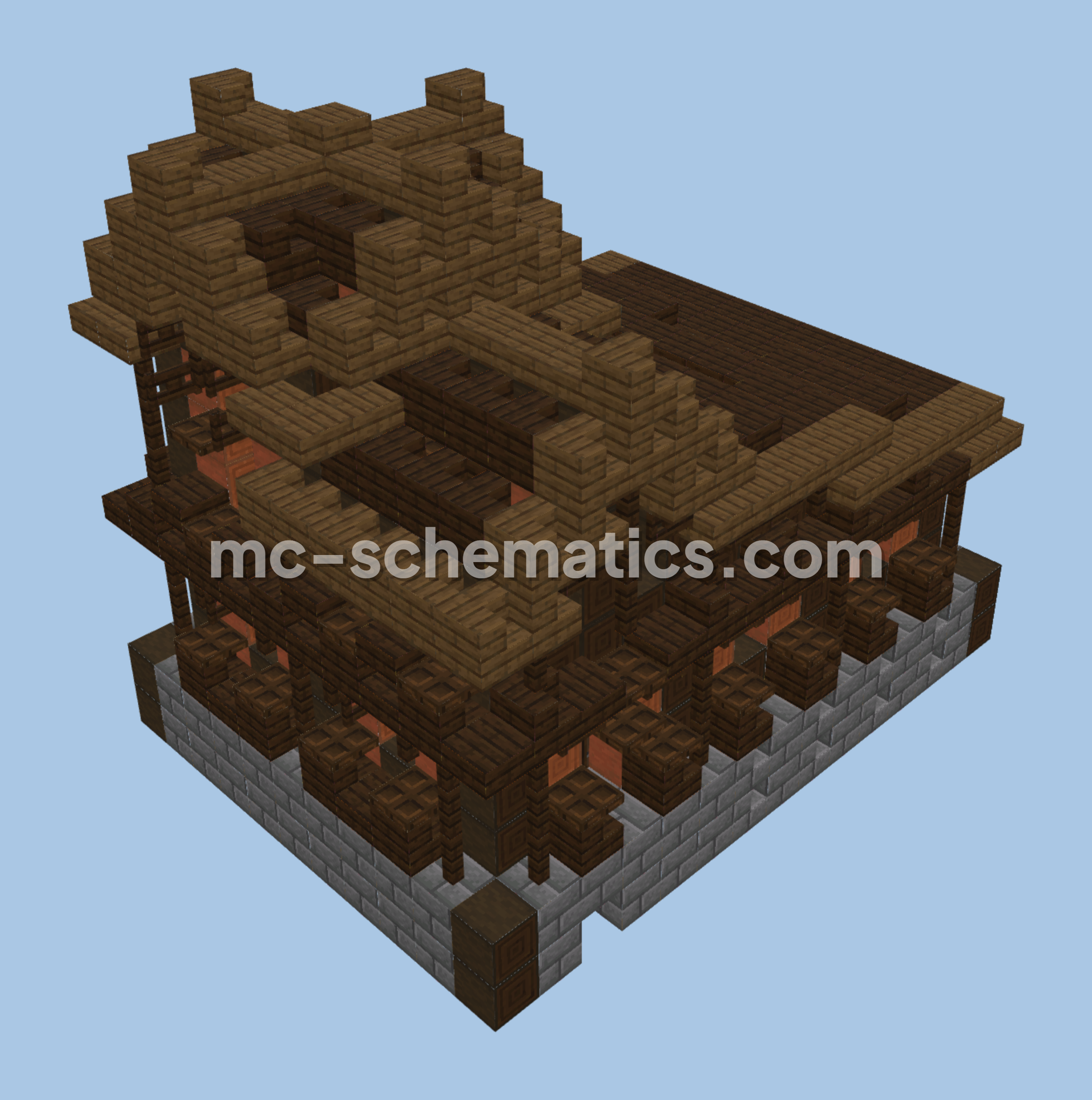 Unique Turtle House Design Minecraft schematic preview
