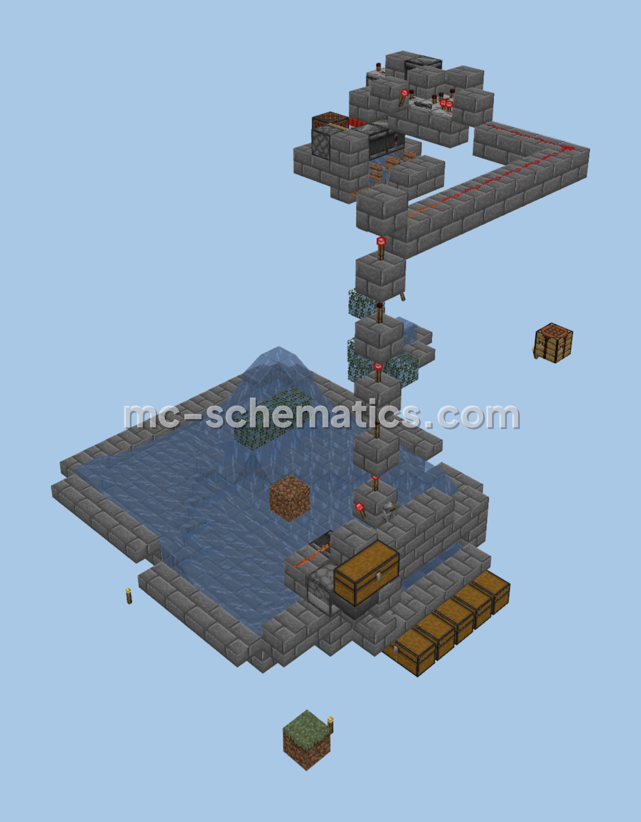 Universal Tree Farm 40000 Per Hour Minecraft schematic preview