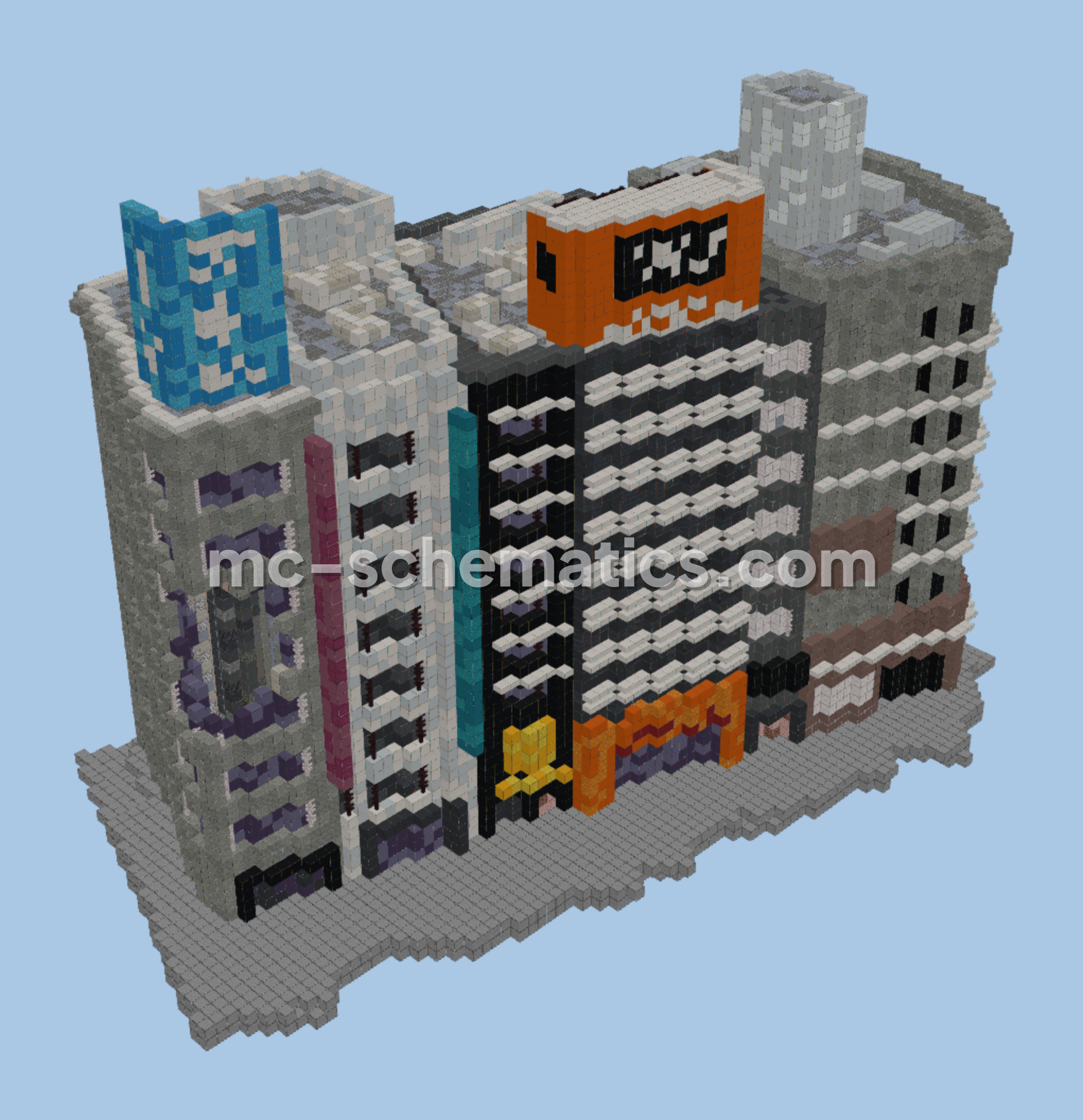 Urban Modern Houses Pack Minecraft schematic preview