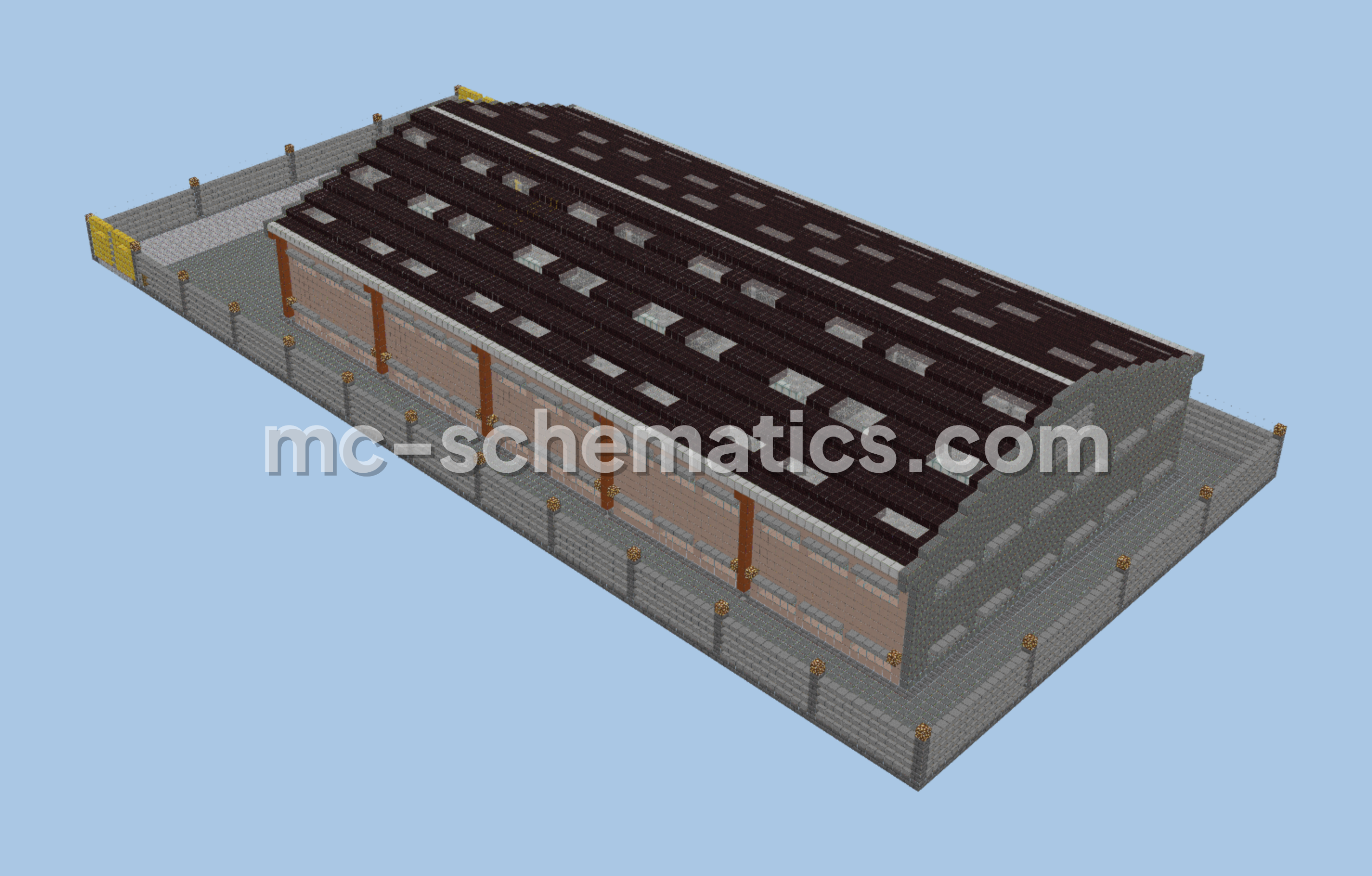 Urban Warehouse Storage Building Minecraft schematic preview