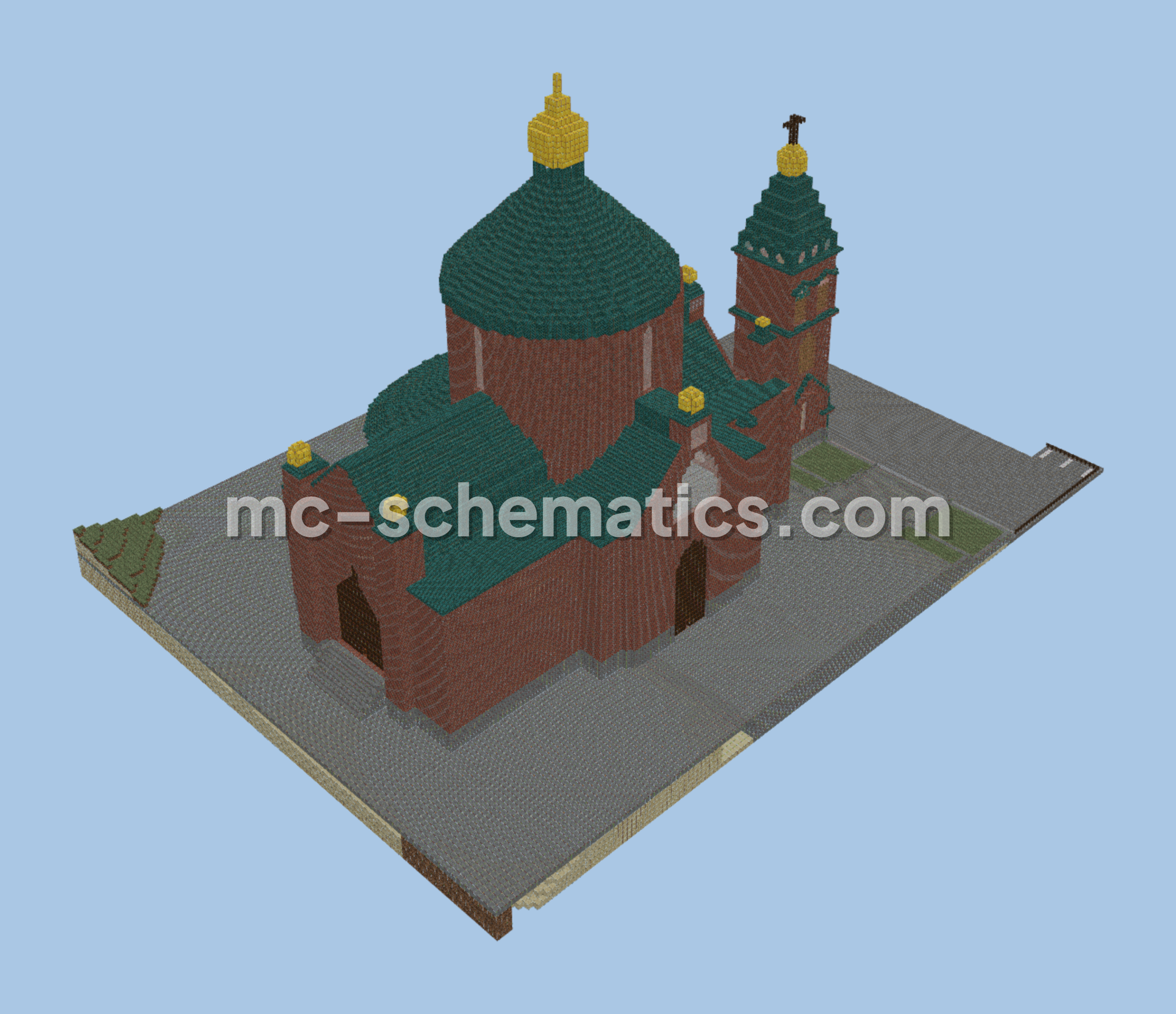Uspenski Cathedral Empty Structure Minecraft schematic preview