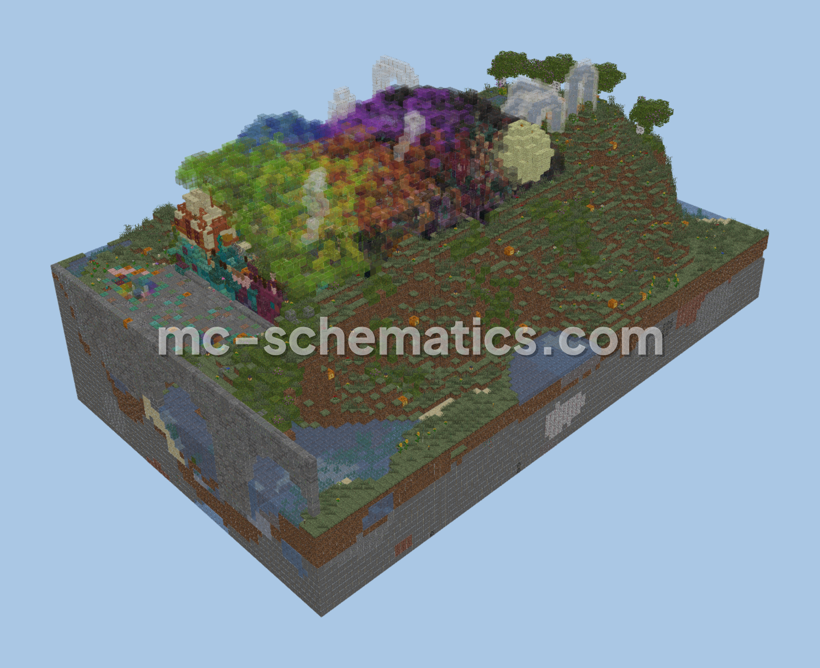 Vibrant Chroma Arch Minecraft Structure Minecraft schematic preview