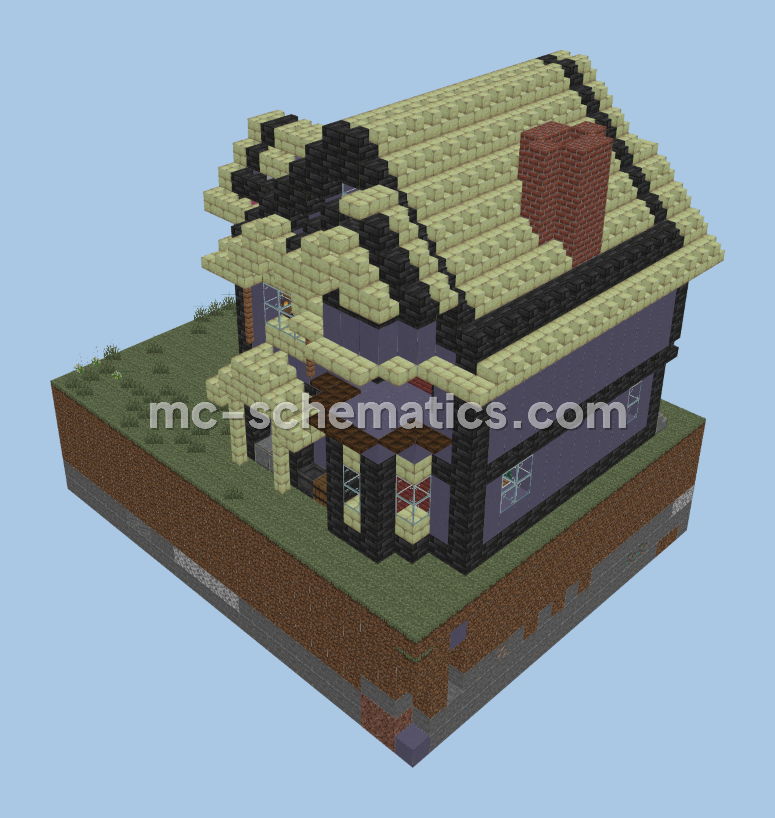 Victorian Style Residence With Interior Minecraft schematic preview