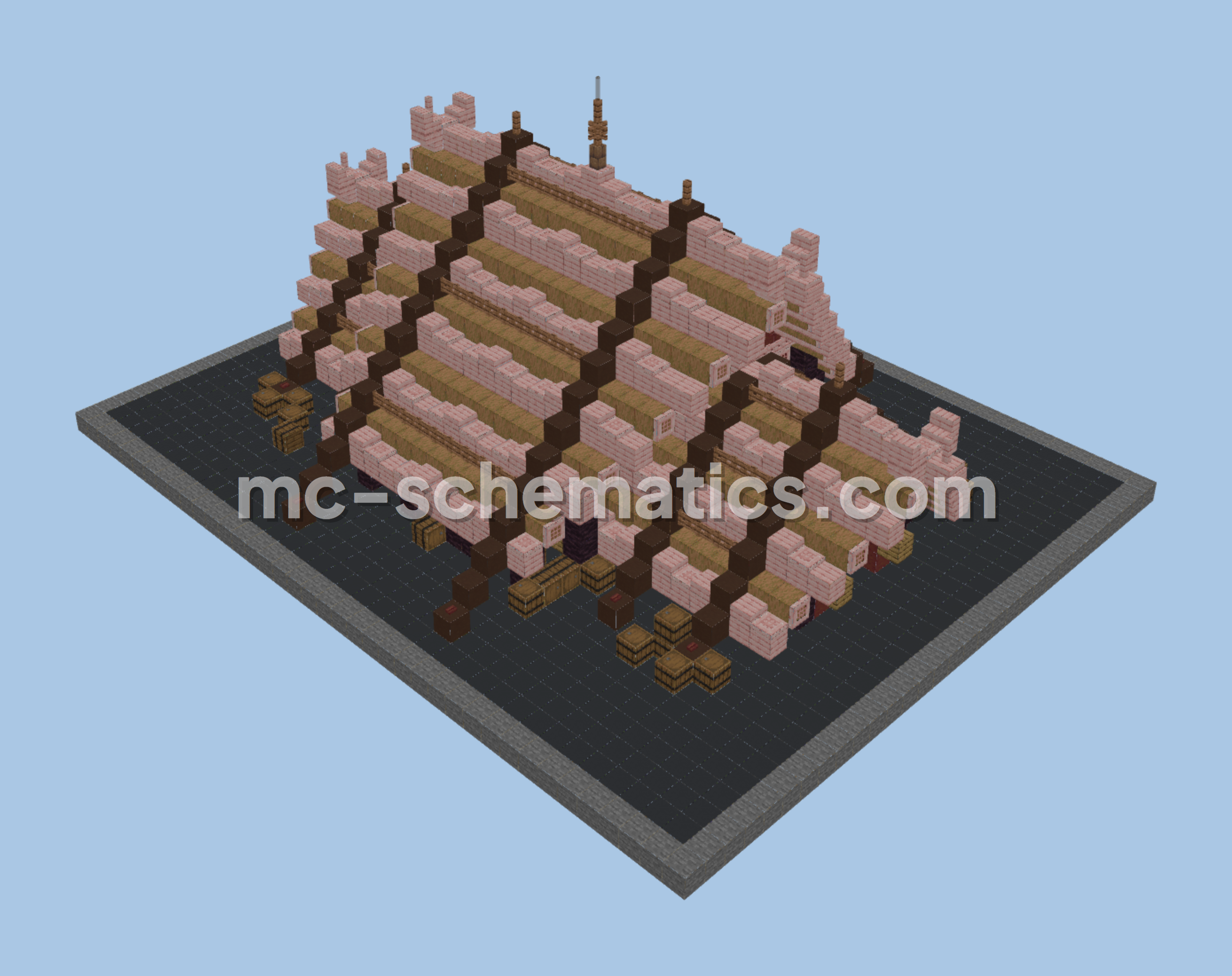 Viking Medieval Starter Base Minecraft schematic preview