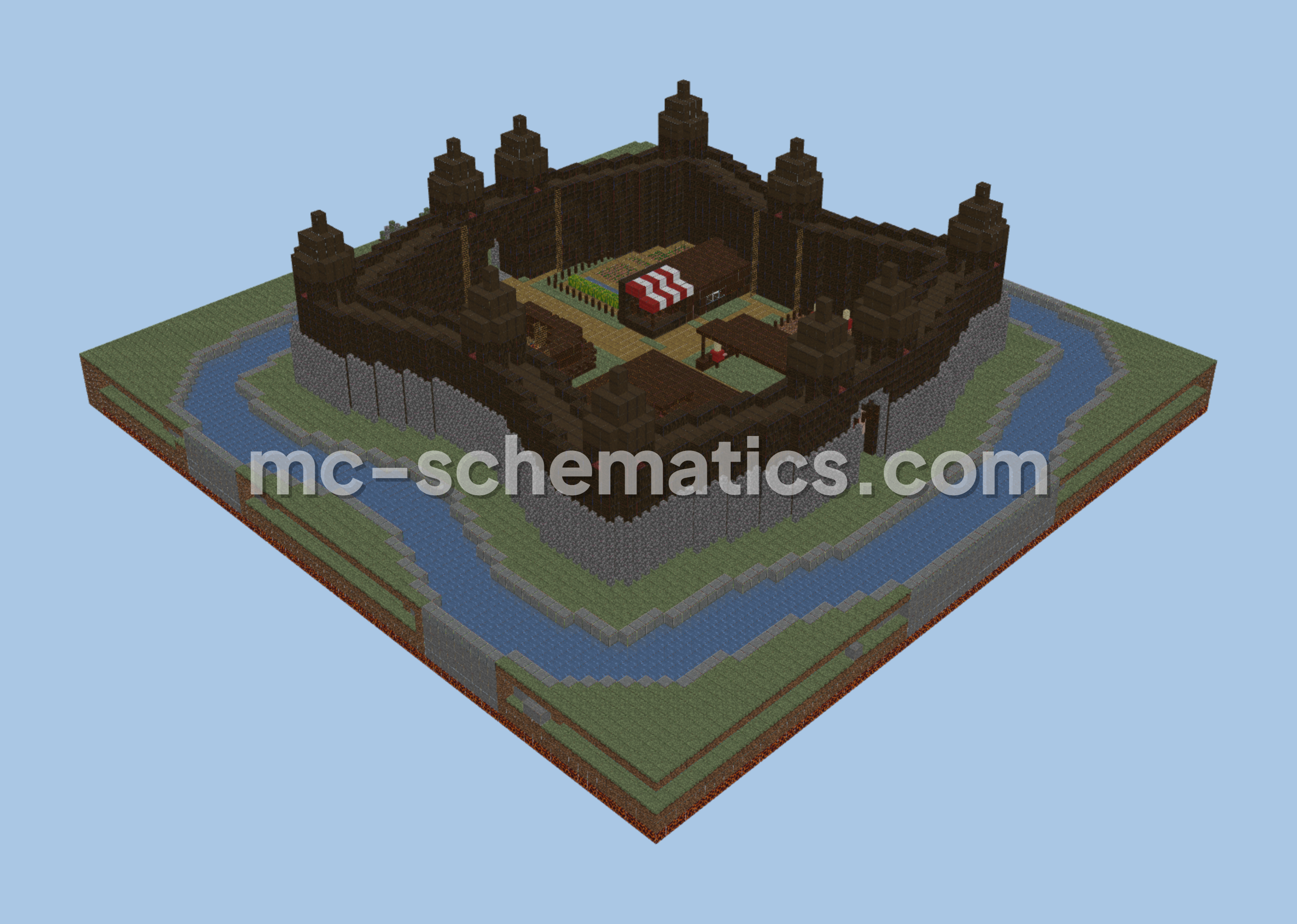Viking Stronghold Base Minecraft schematic preview