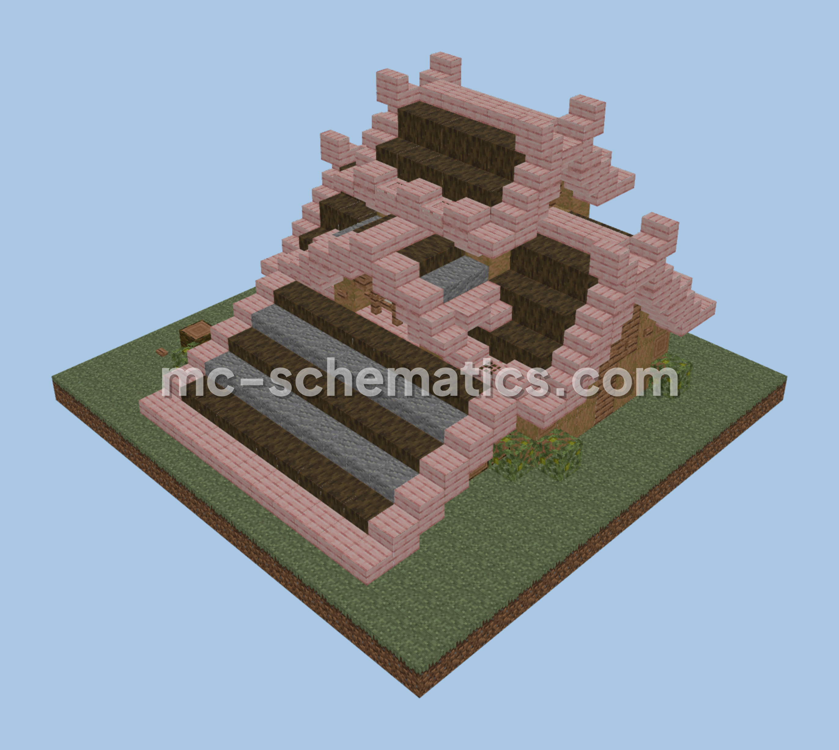 Viking Warrior Cabin House Minecraft schematic preview
