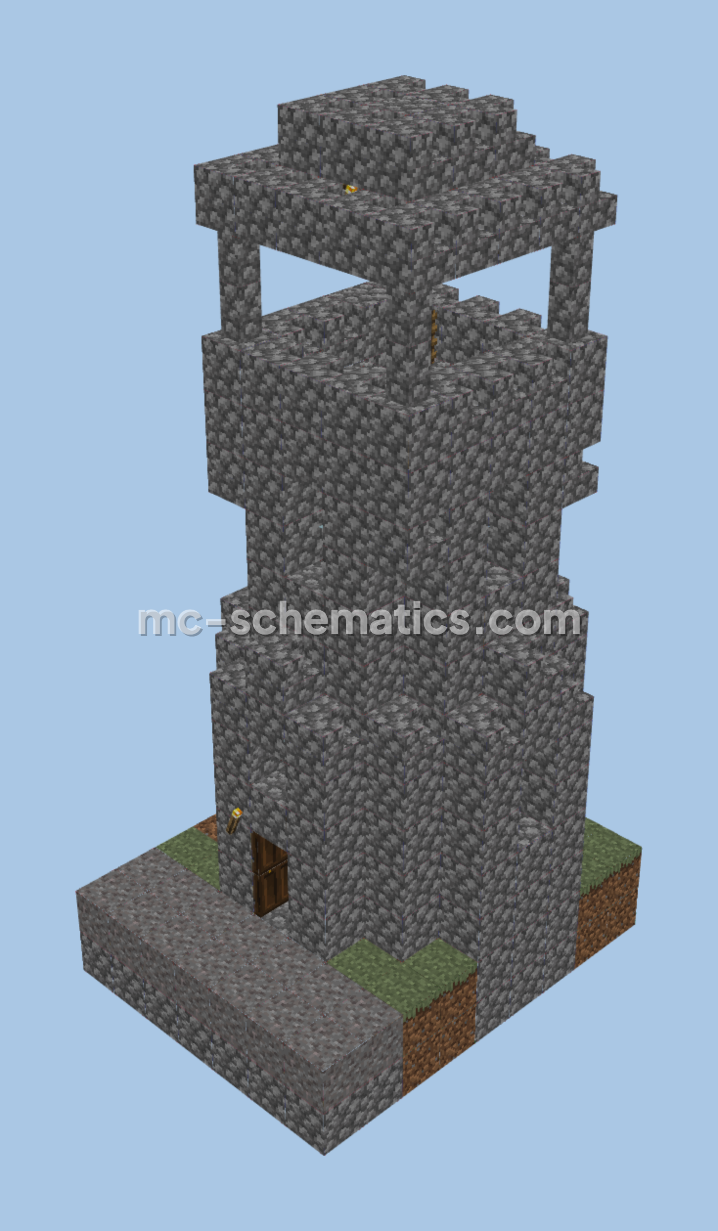 Village Church Bell Tower Minecraft schematic preview