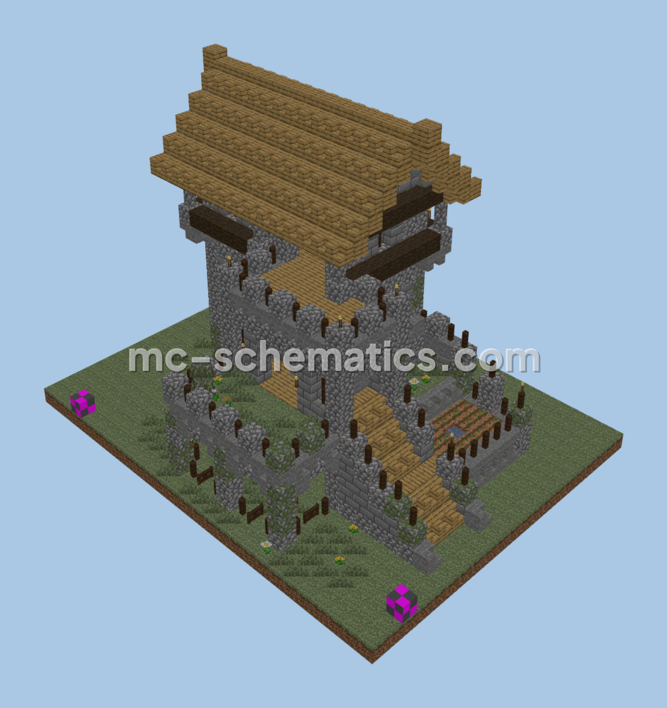 Village Stables House Minecraft schematic preview