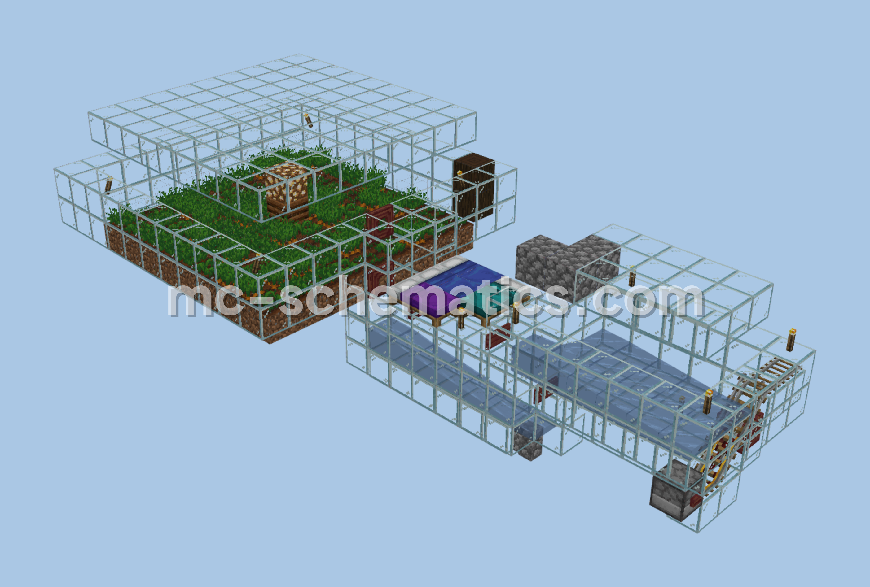 Villager Breeding Station Minecraft schematic preview