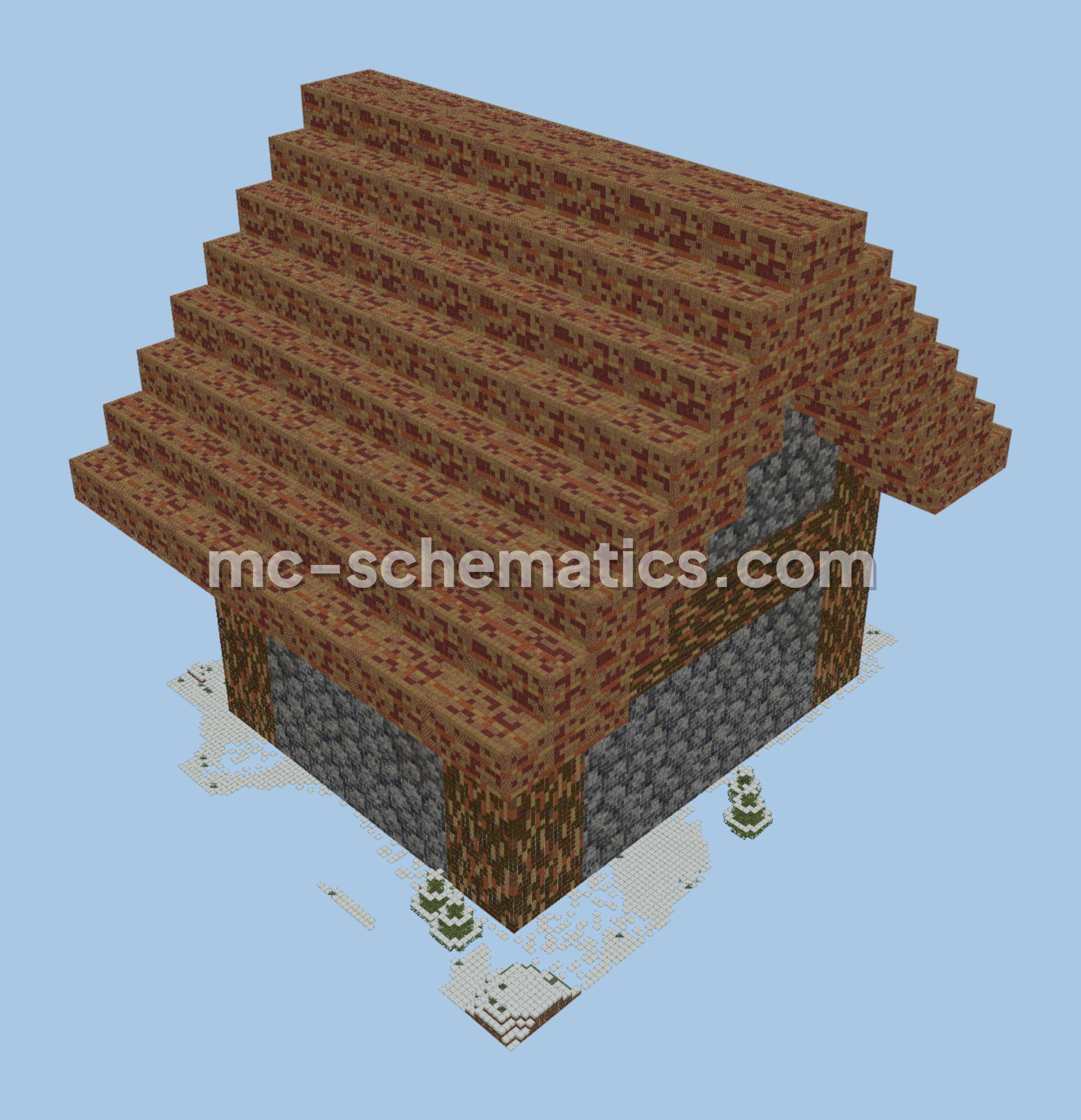 Villager House With Secret Base Minecraft schematic preview