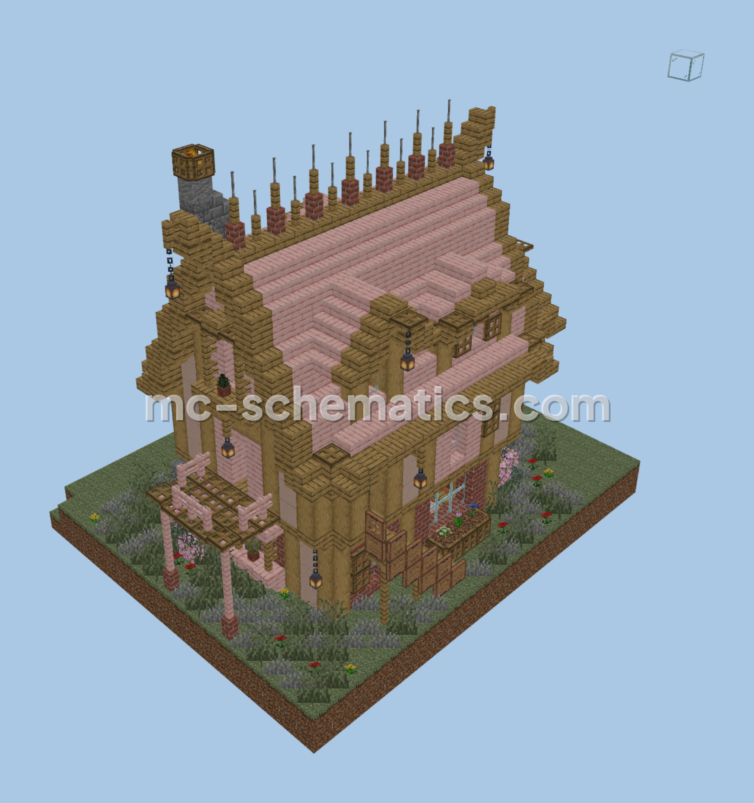 Villager Tavern and Inn Minecraft schematic preview