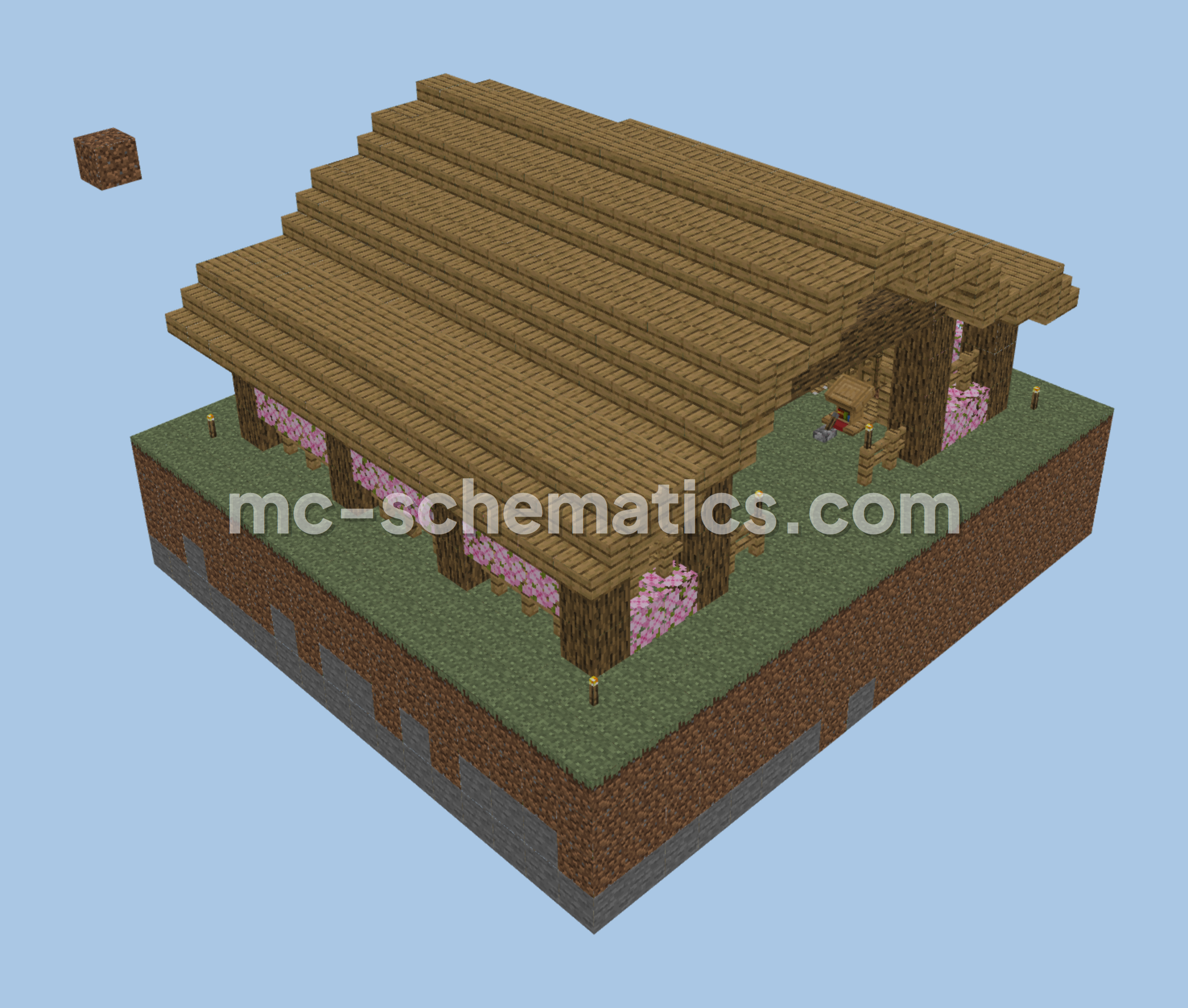 Villager Trading Hall and Zombie Module Minecraft schematic preview