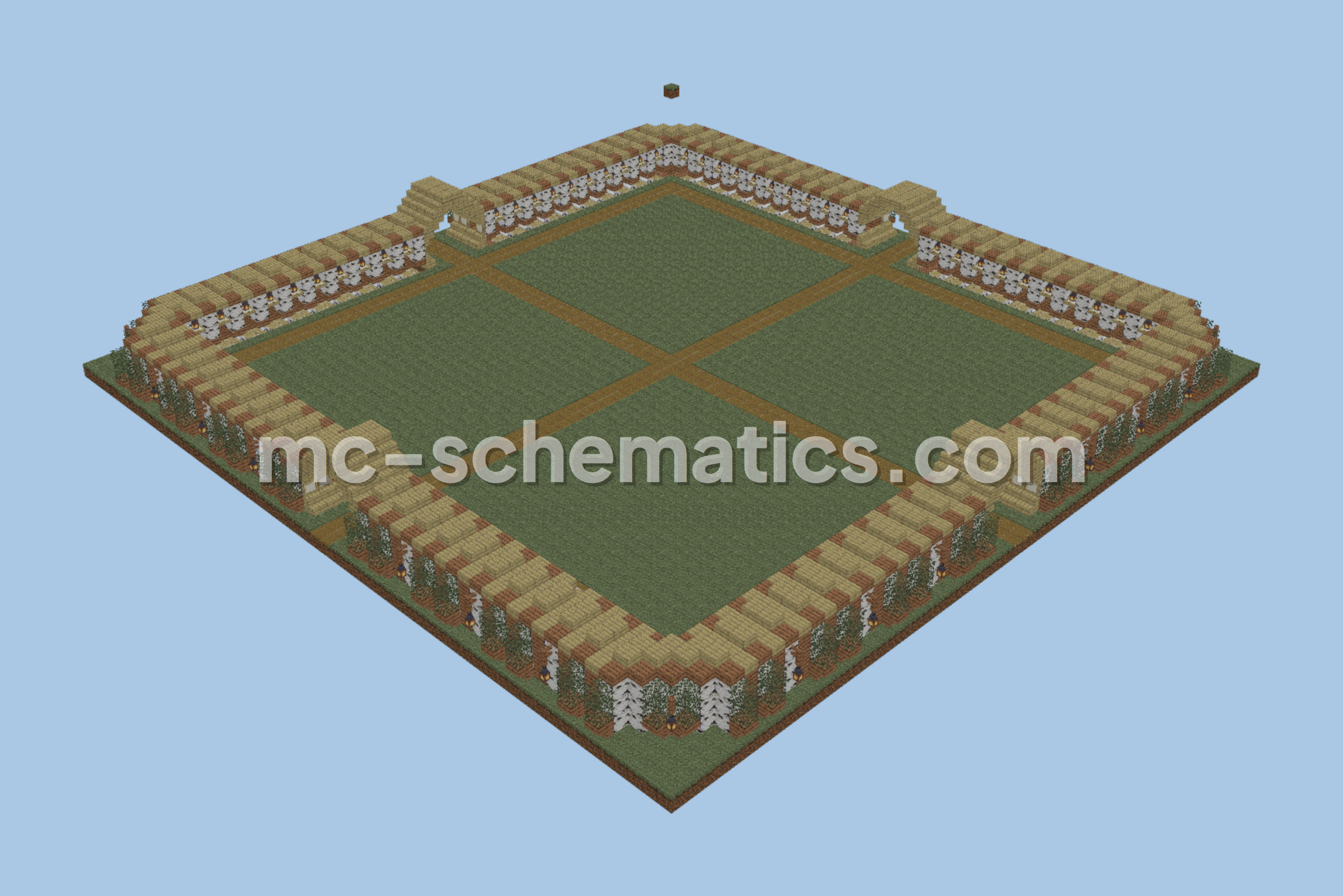 Villager Trading Hall for 80 Minecraft schematic preview