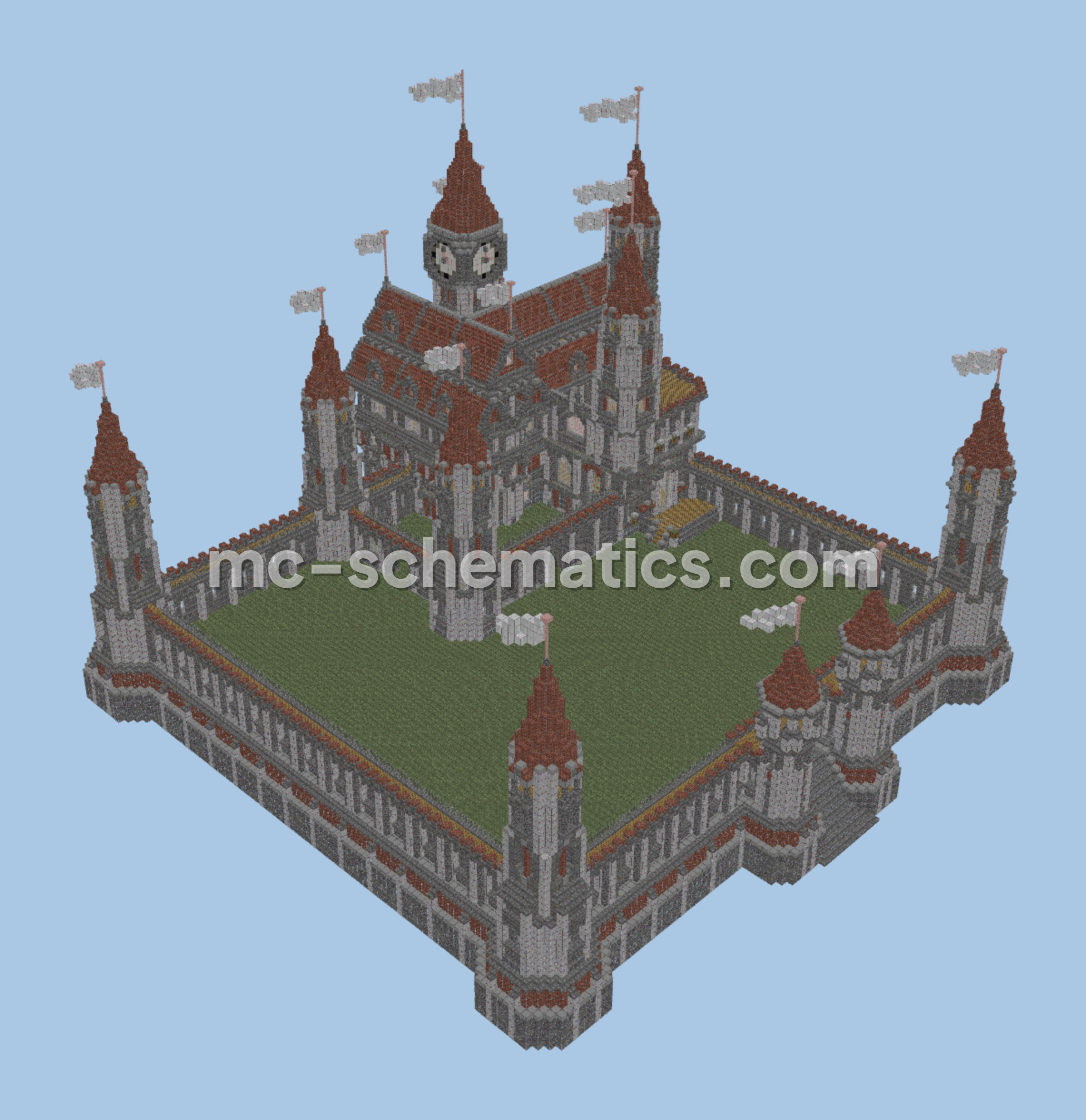Vrovona Castle Public Build Minecraft schematic preview