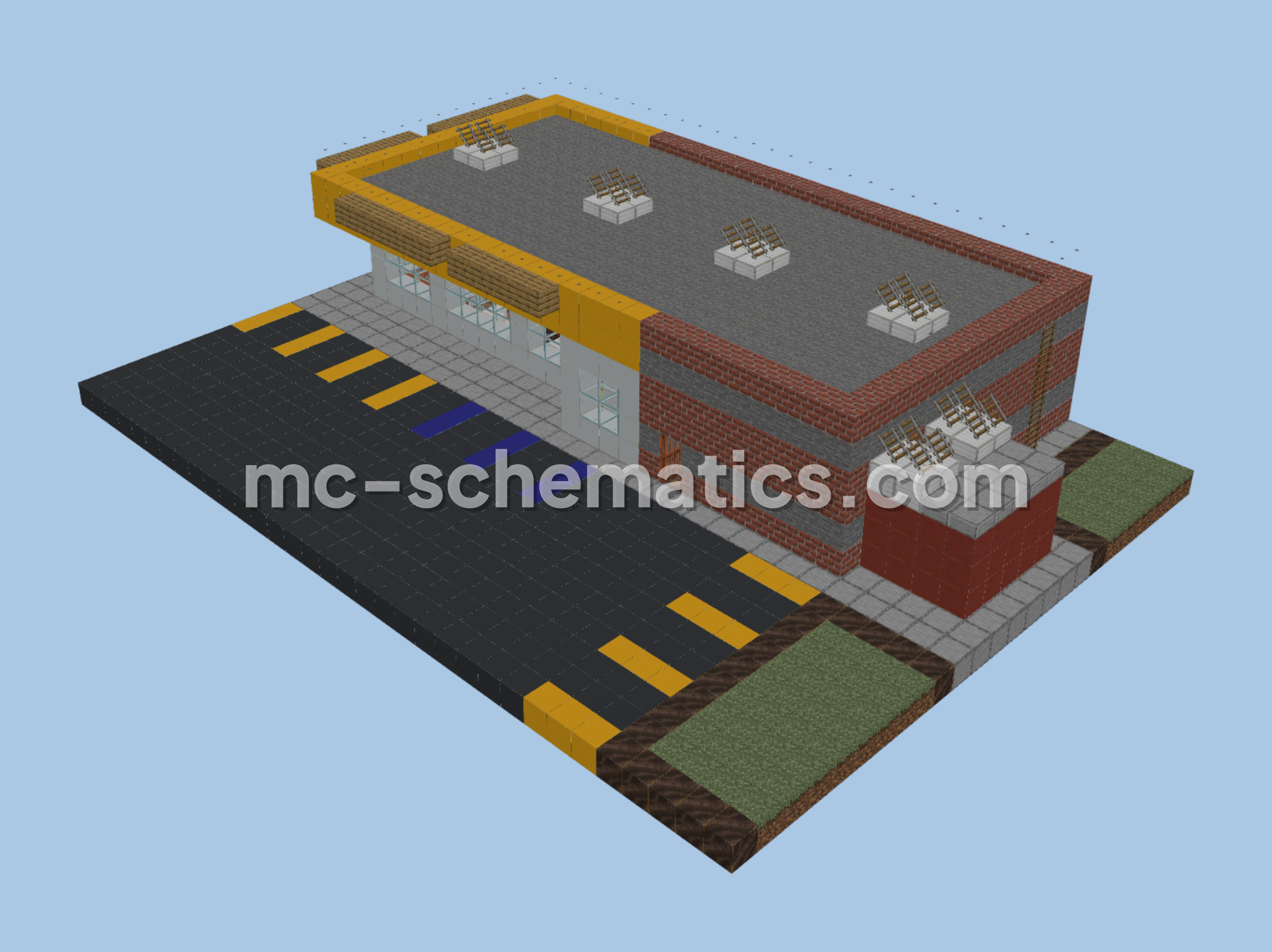 Waffle House Restaurant Minecraft schematic preview