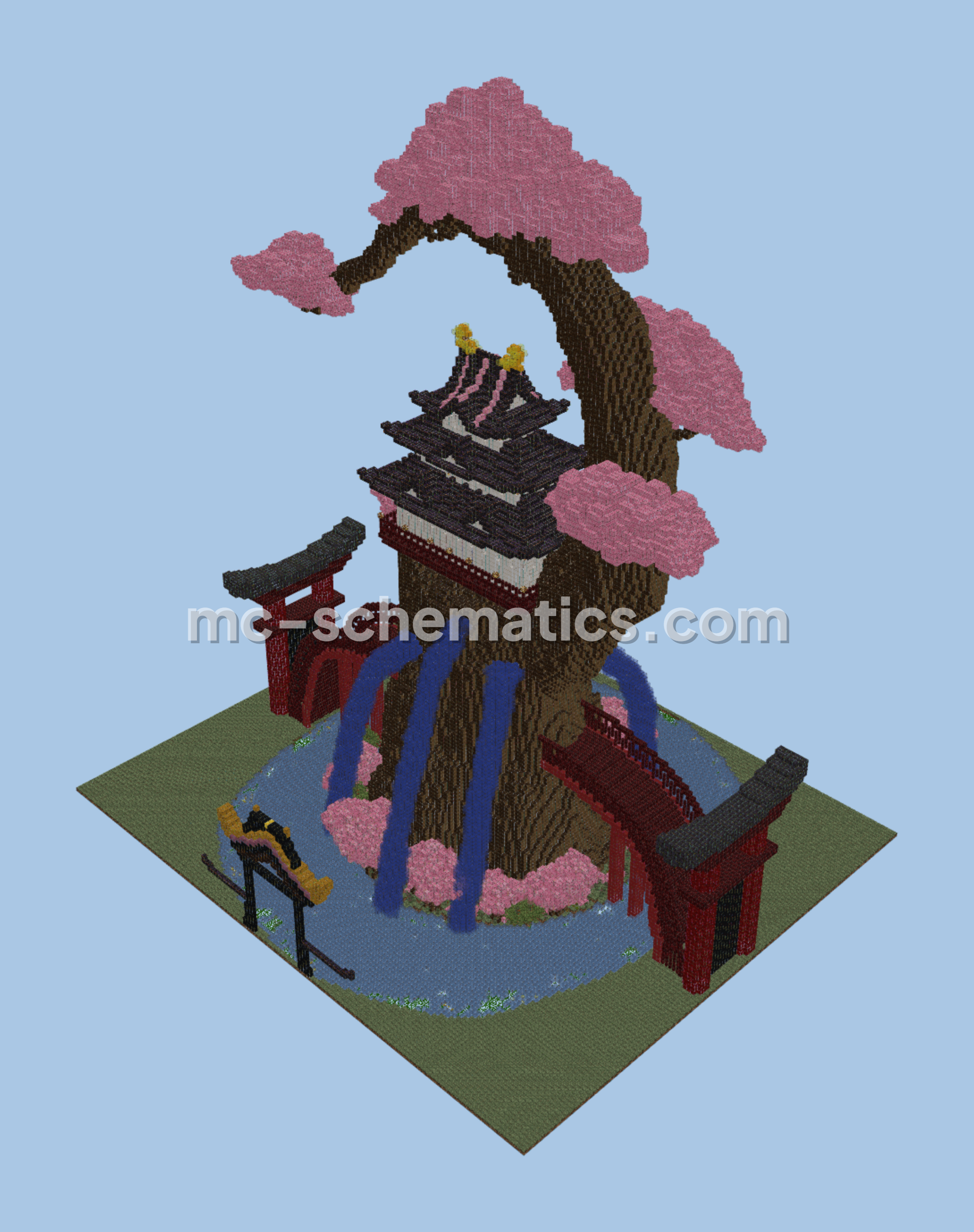 Wano Capital / One Piece Minecraft schematic preview