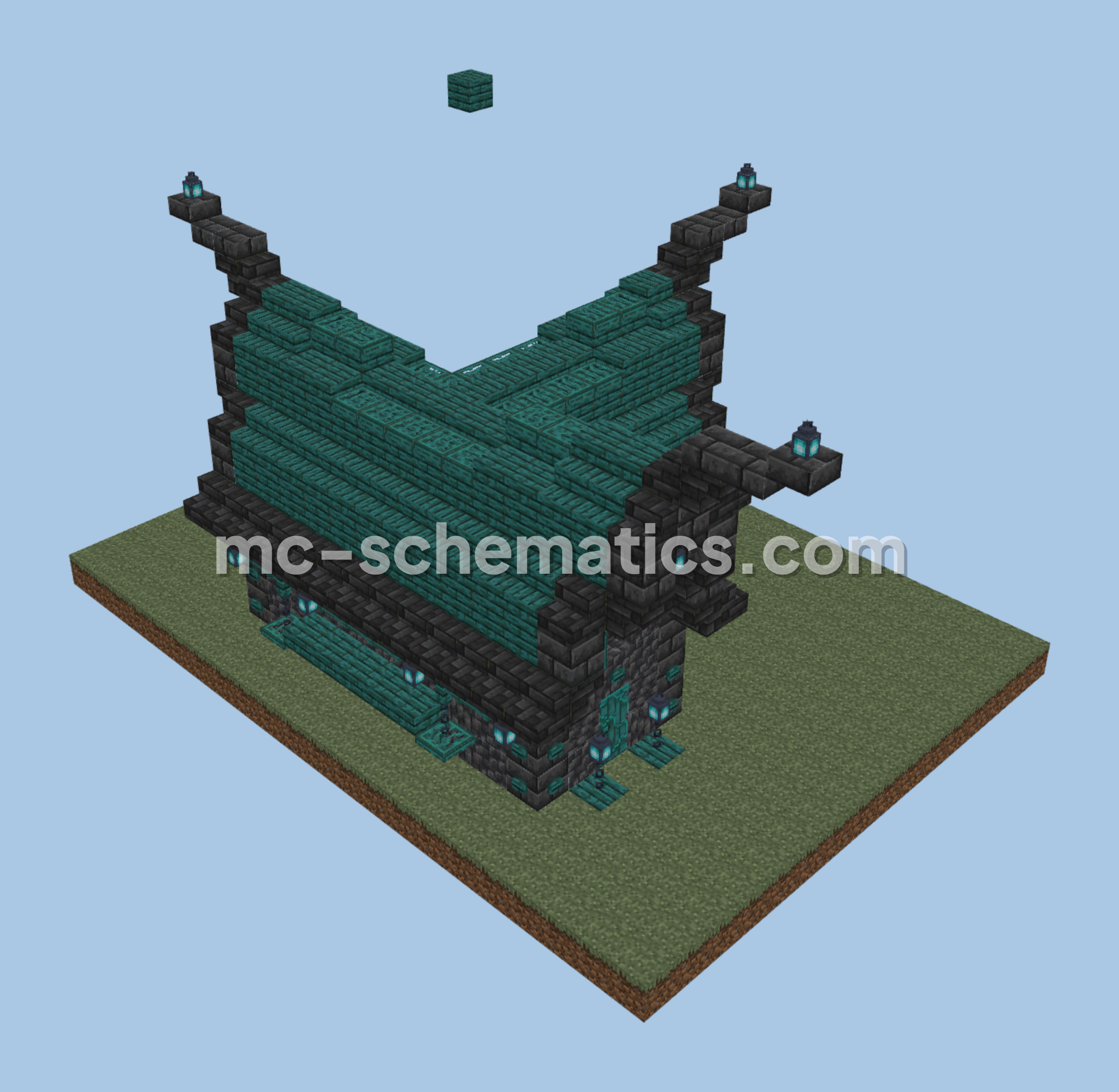 Warped Village House Three Minecraft schematic preview