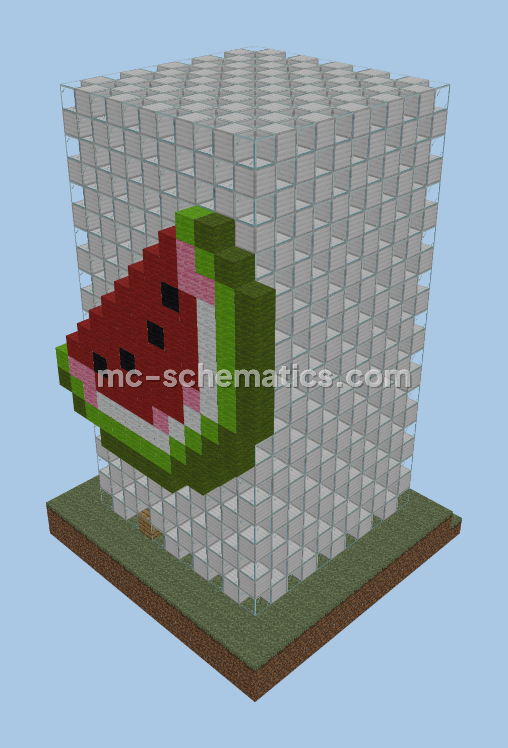 Simple Watermelon Farm Minecraft schematic preview