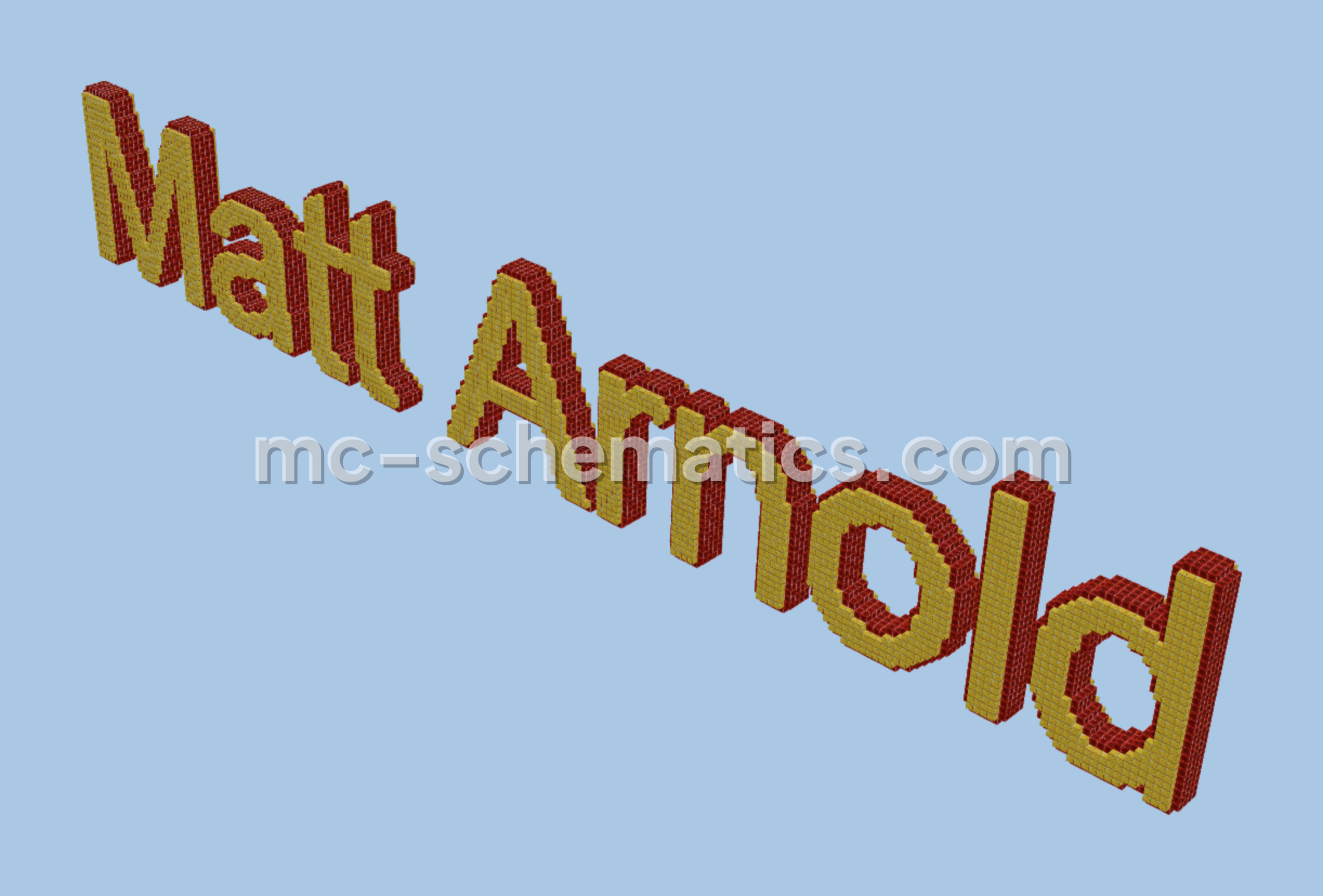 Giant Matt Nameplate Build Minecraft schematic preview