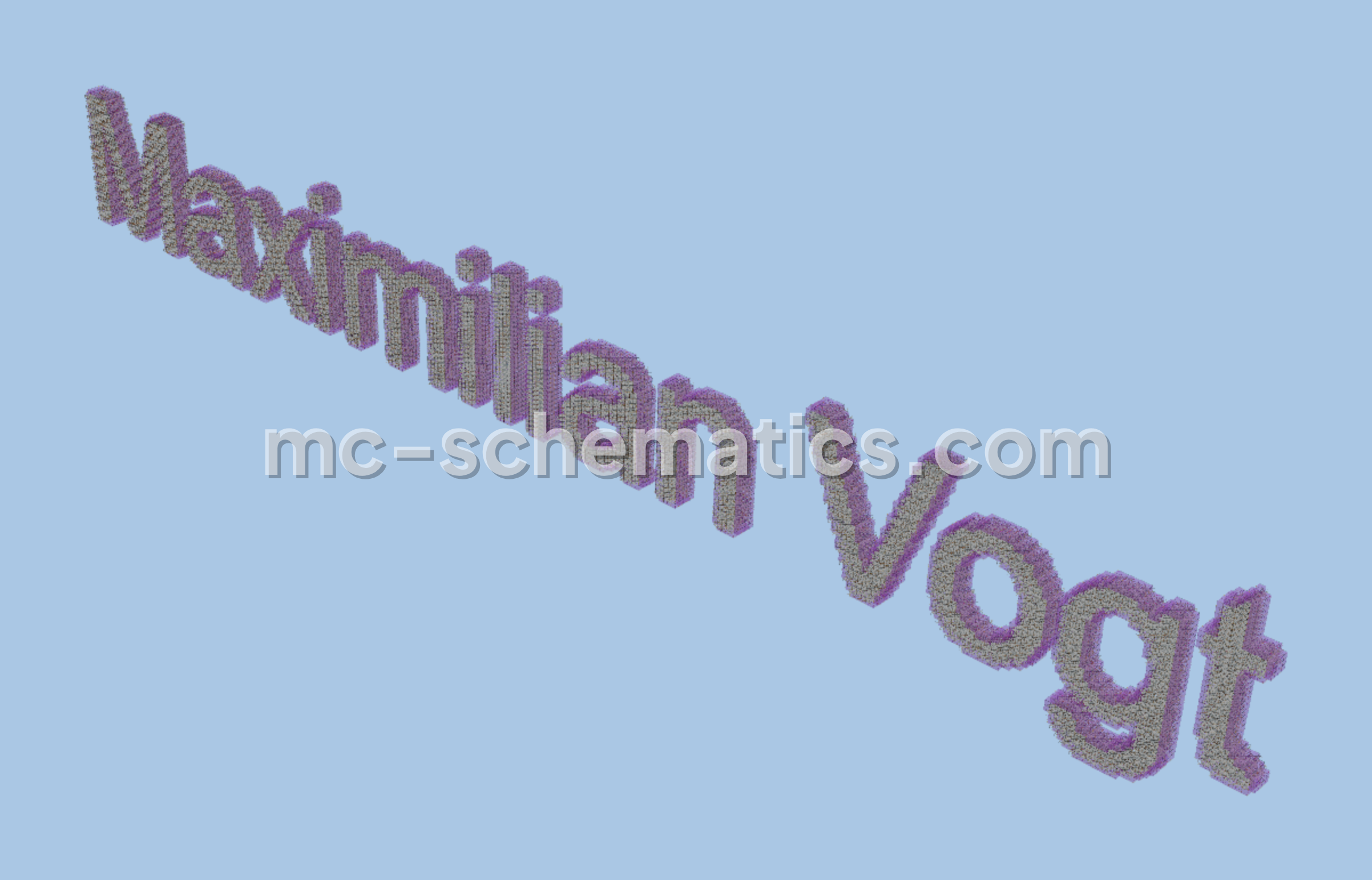 Maxi Nameplate in 3D Block Letters Minecraft schematic preview