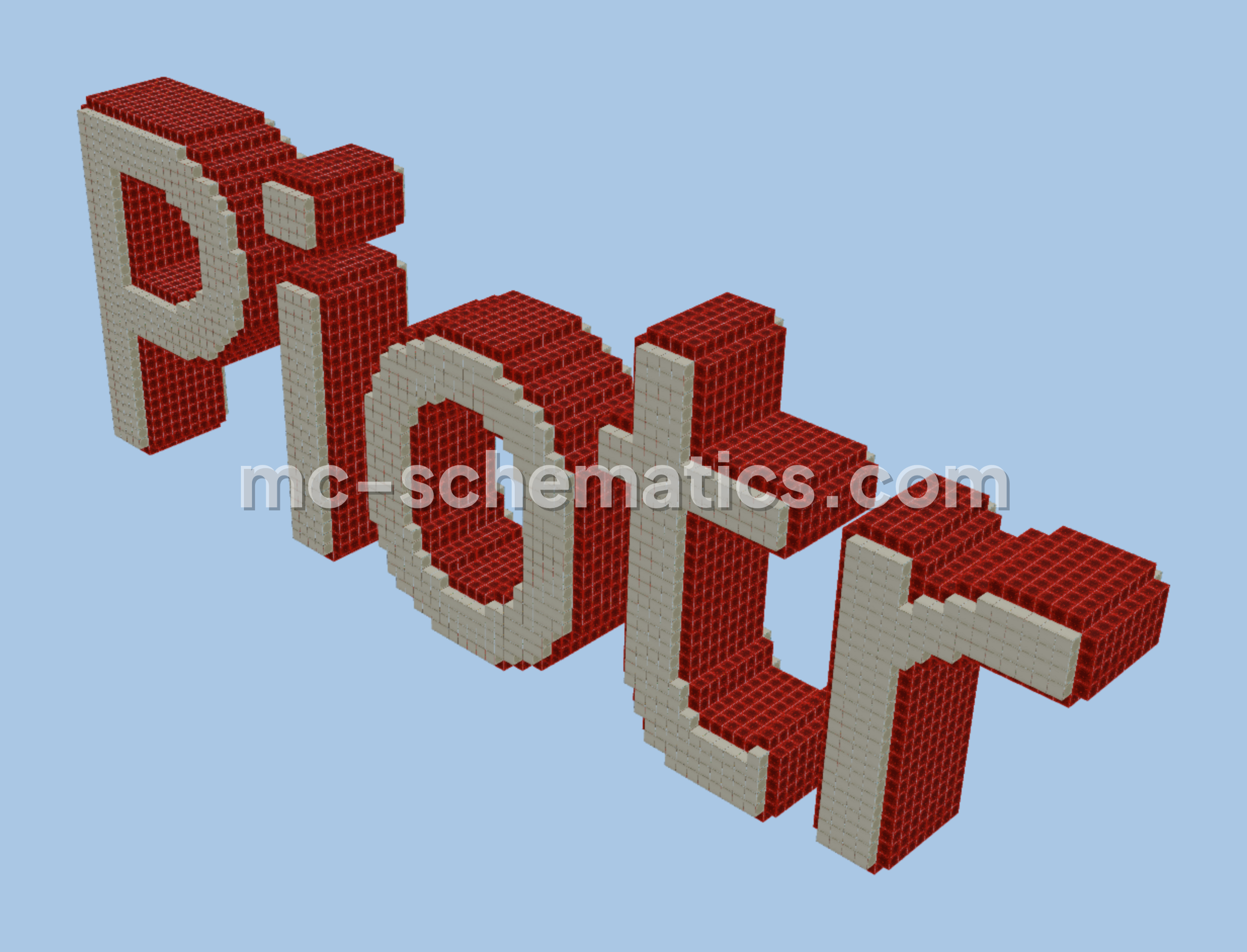Giant Piotr Nameplate Build Minecraft schematic preview