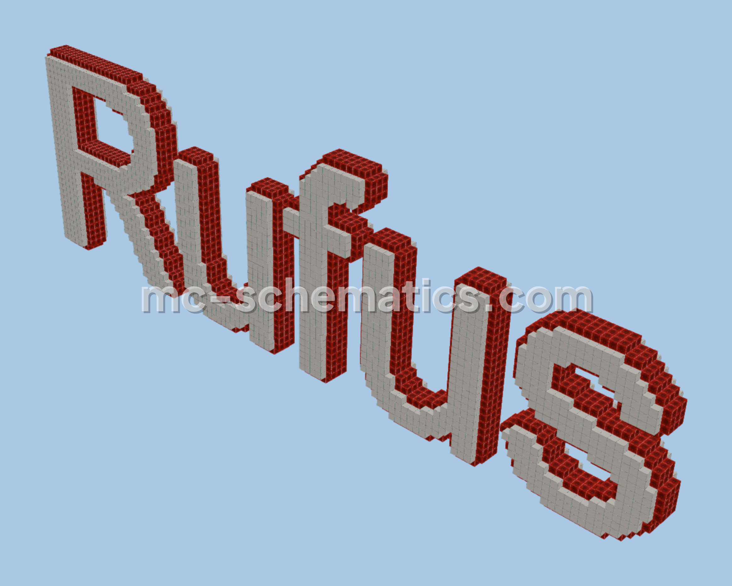 Giant Rufus Nameplate Build Minecraft schematic preview