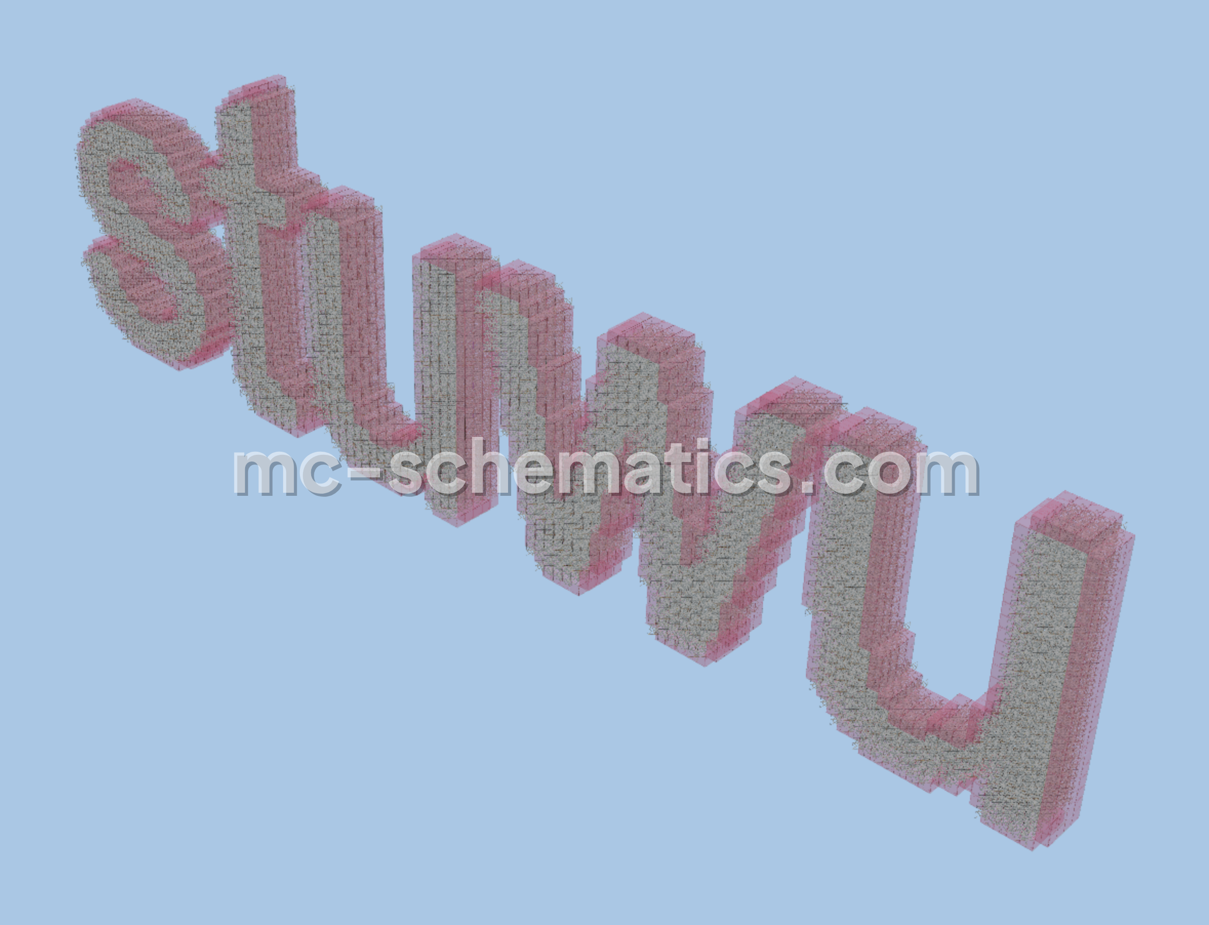 stuwu 3D Block Letter Nameplate Minecraft schematic preview