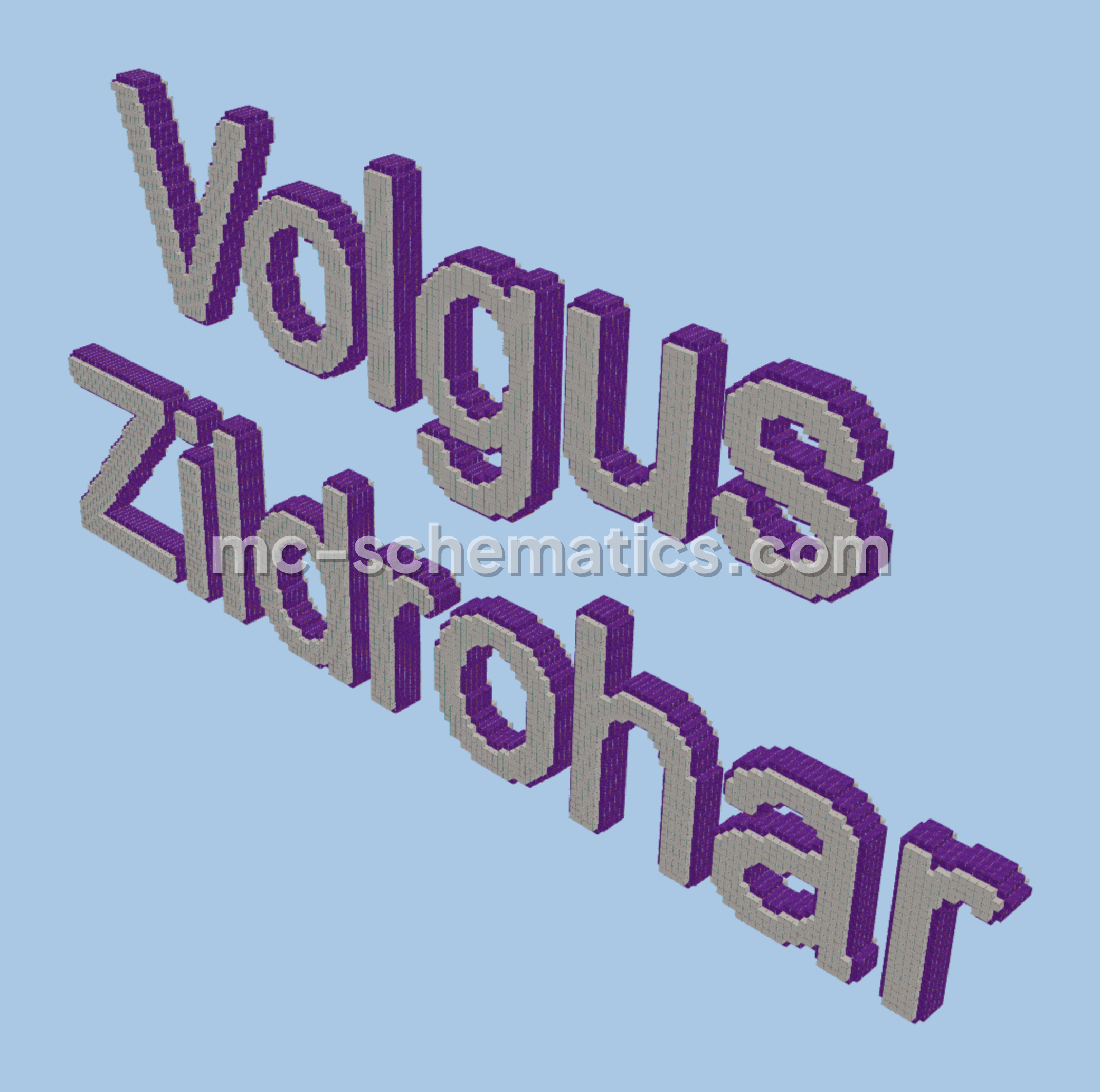 Giant Volgus Nameplate Build Minecraft schematic preview