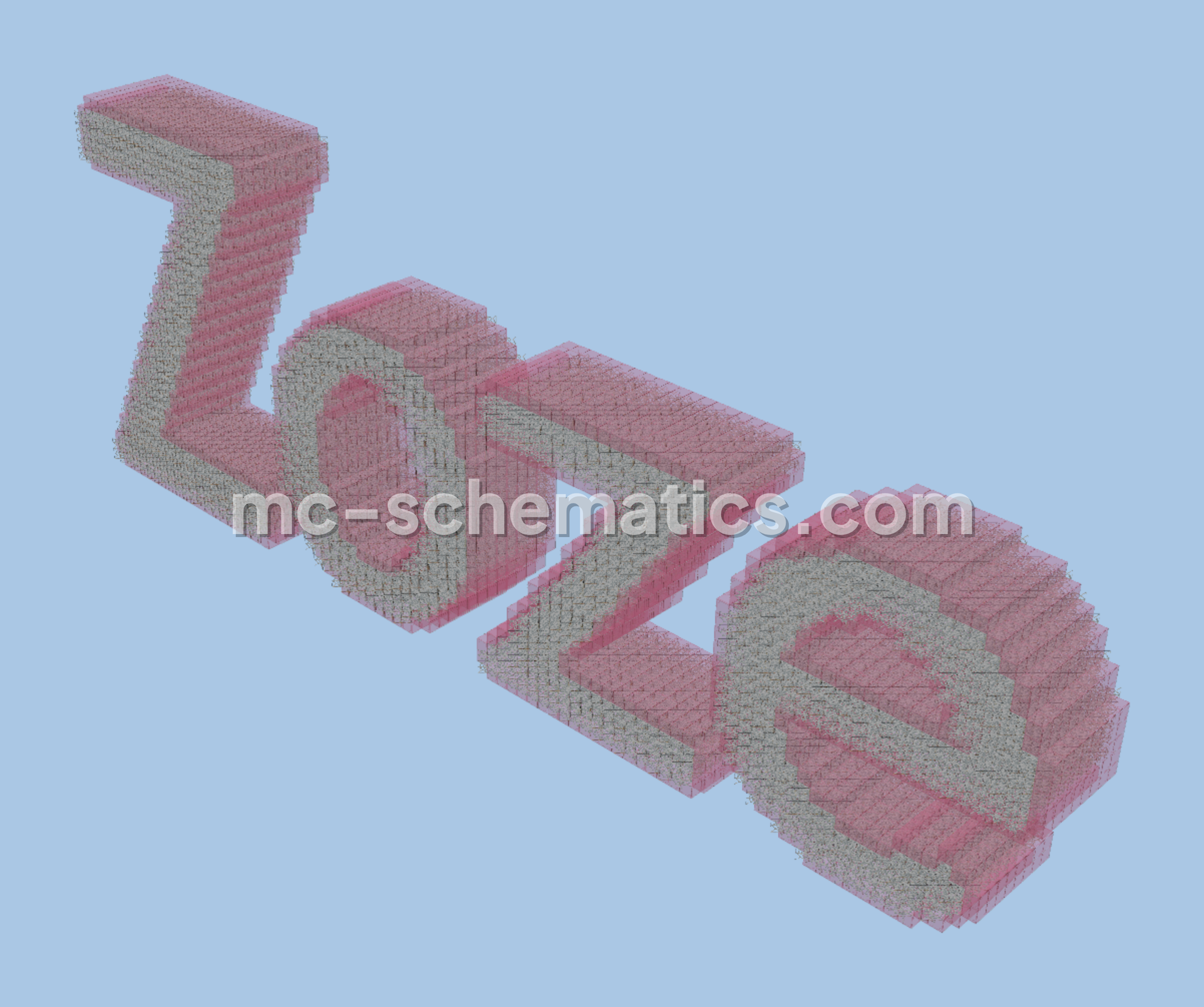 Zoze 3D Block Letter Nameplate Minecraft schematic preview